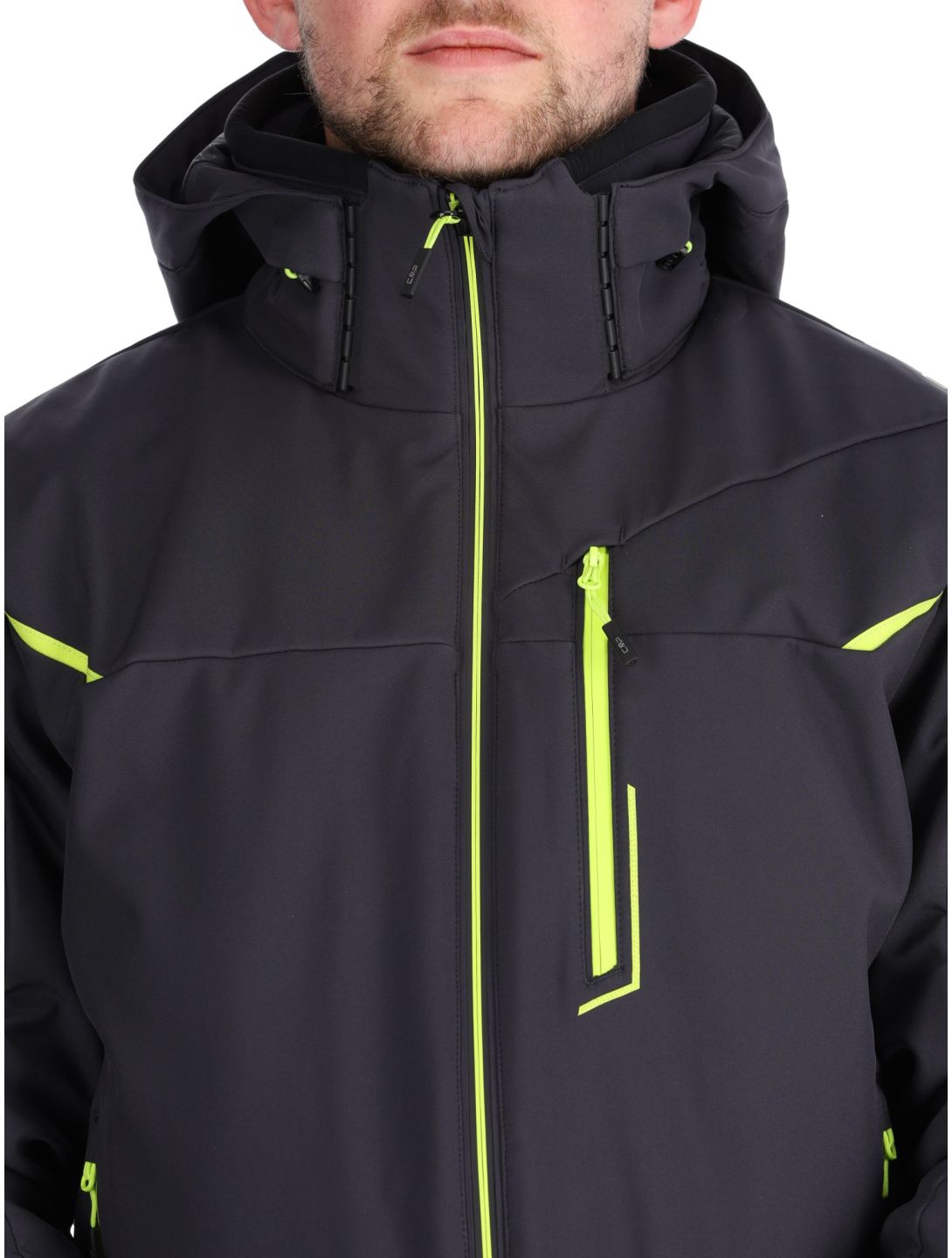 CMP, 33W0897 softshell uomo Anthracite / Acid Yellow grigio 