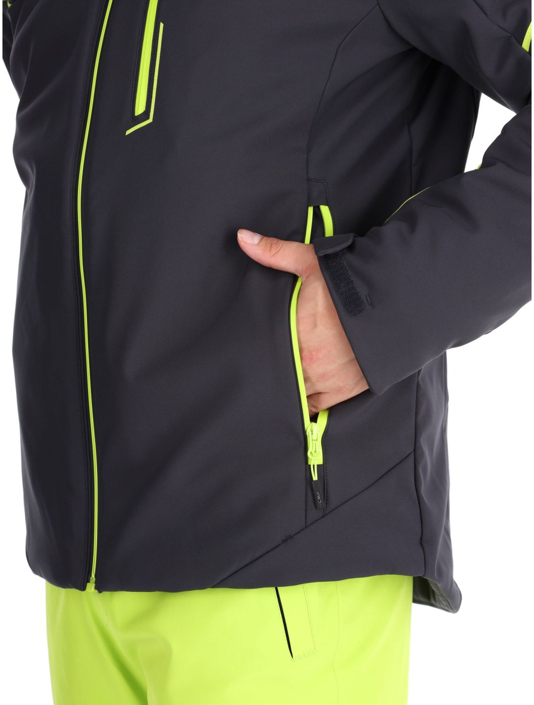 CMP, 33W0897 softshell uomo Anthracite / Acid Yellow grigio 