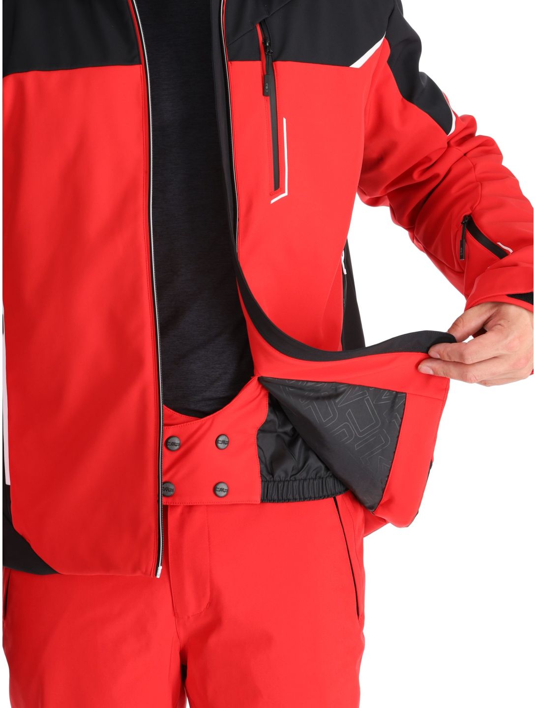 CMP, 33W0897 softshell uomo Ferrari Black nero, rosso 