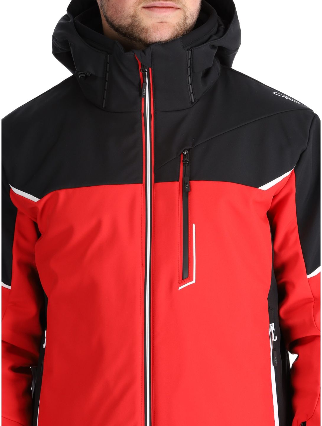 CMP, 33W0897 softshell uomo Ferrari Black nero, rosso 