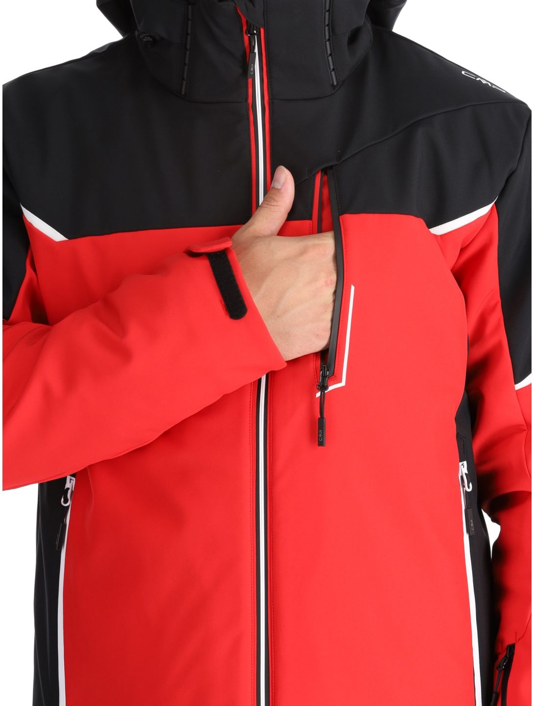 CMP, 33W0897 softshell uomo Ferrari Black nero, rosso 