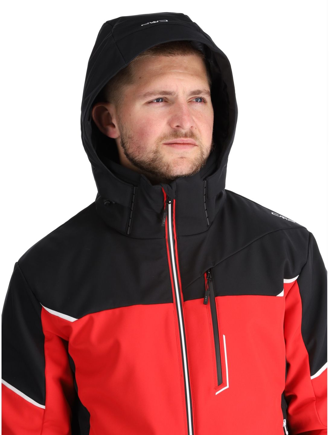 CMP, 33W0897 softshell uomo Ferrari Black nero, rosso 