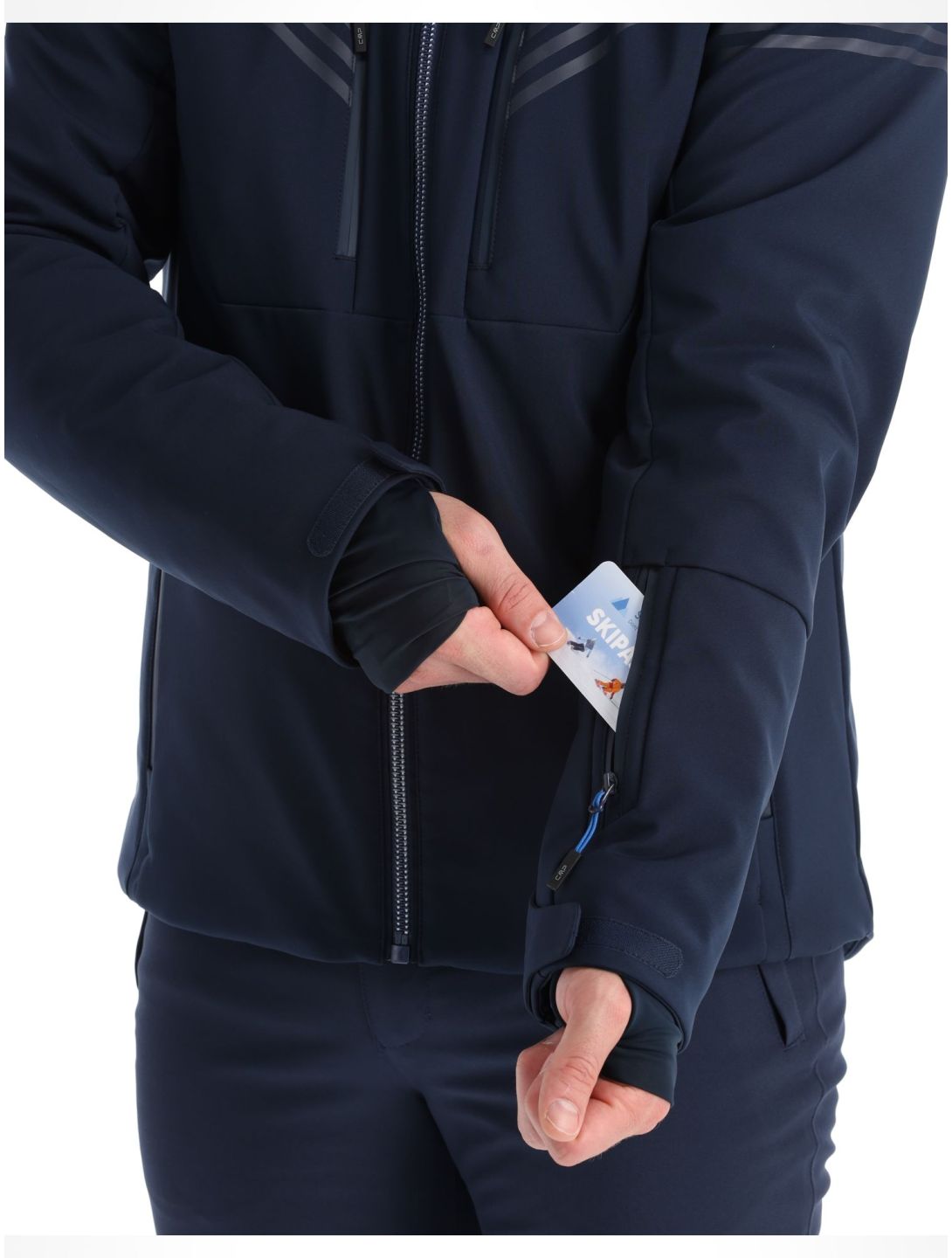 CMP, 33W0967 softshell uomo Black Blue blu 