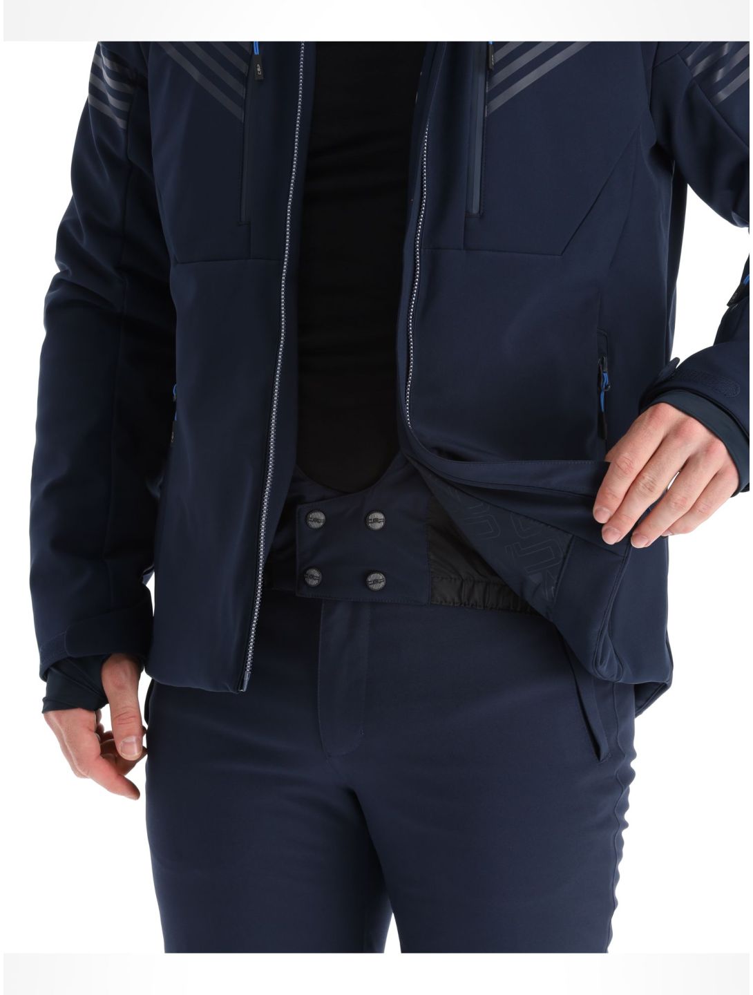 CMP, 33W0967 softshell uomo Black Blue blu 