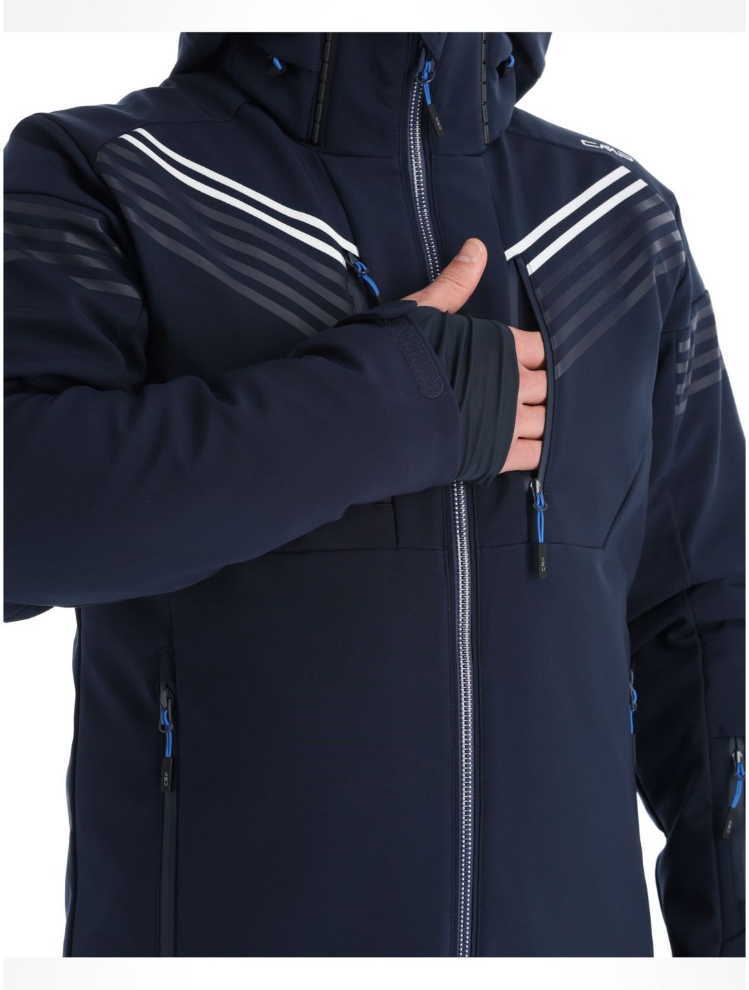 CMP, 33W0967 softshell uomo Black Blue blu 