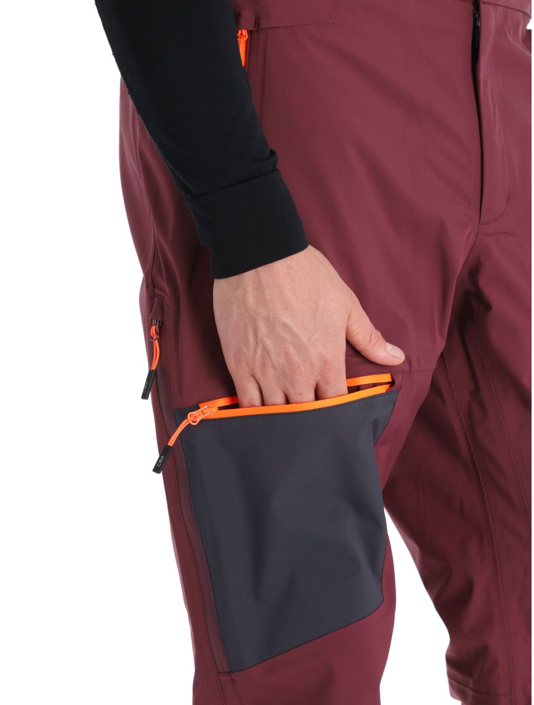 CMP, 33W2887 pantaloni da sci senza imbottitura uomo Burgundy borgogna 