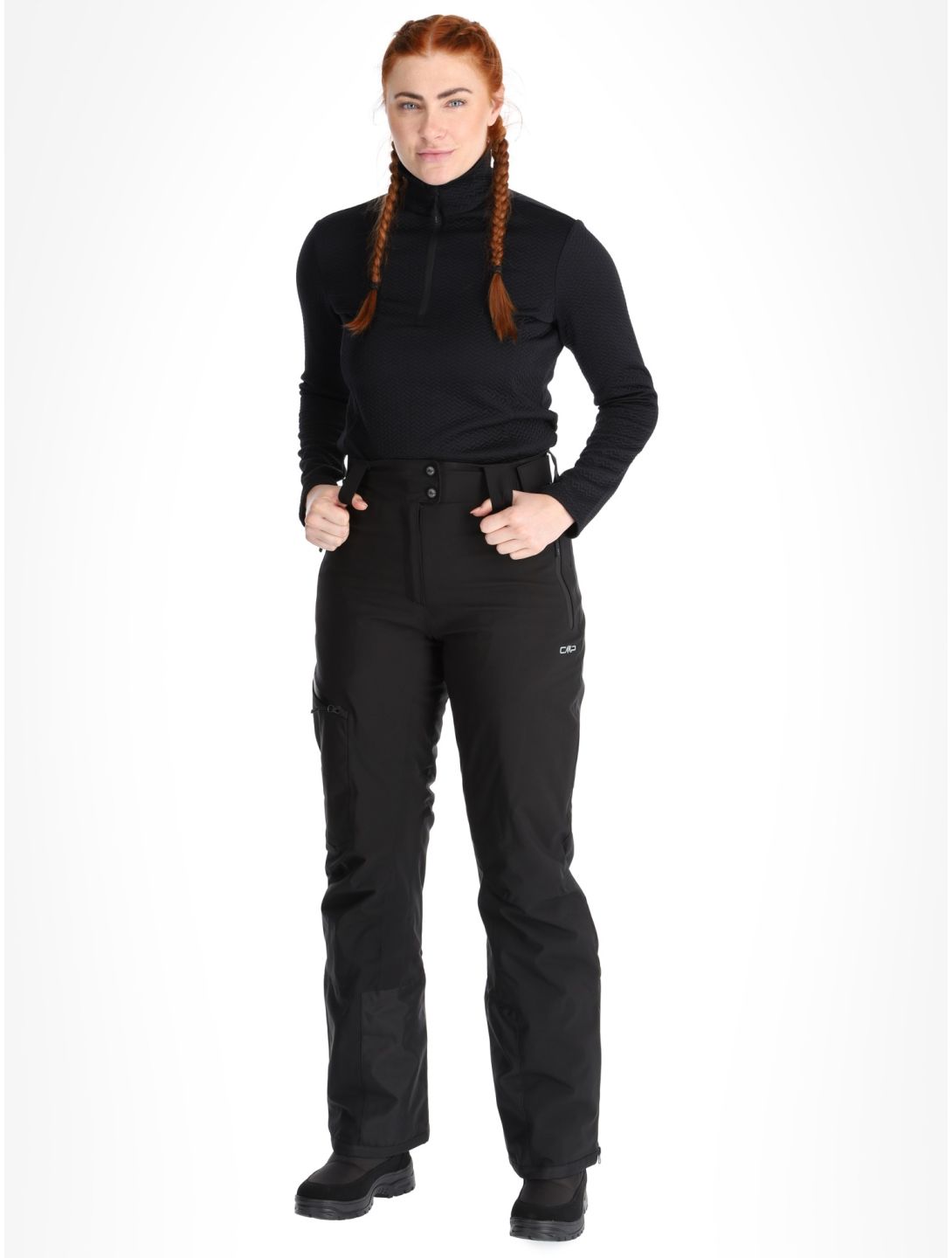 CMP, 34W3946 pantaloni da sci donna Black nero 