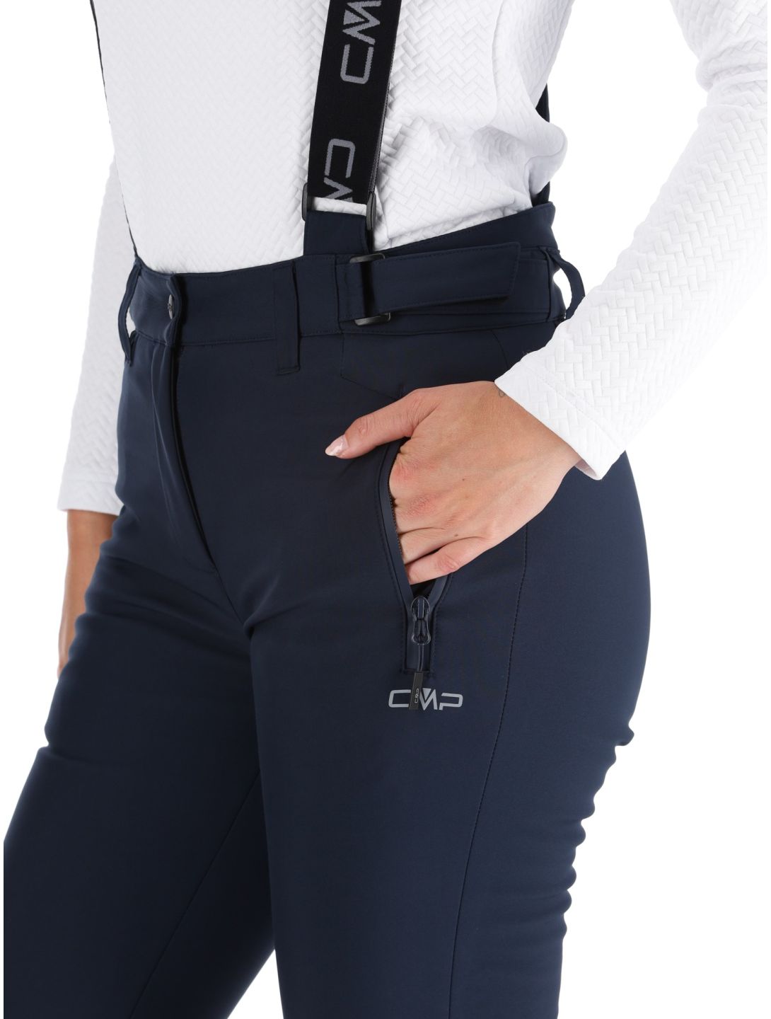 CMP, 34W4326 pantaloni da sci donna Black Blue blu 