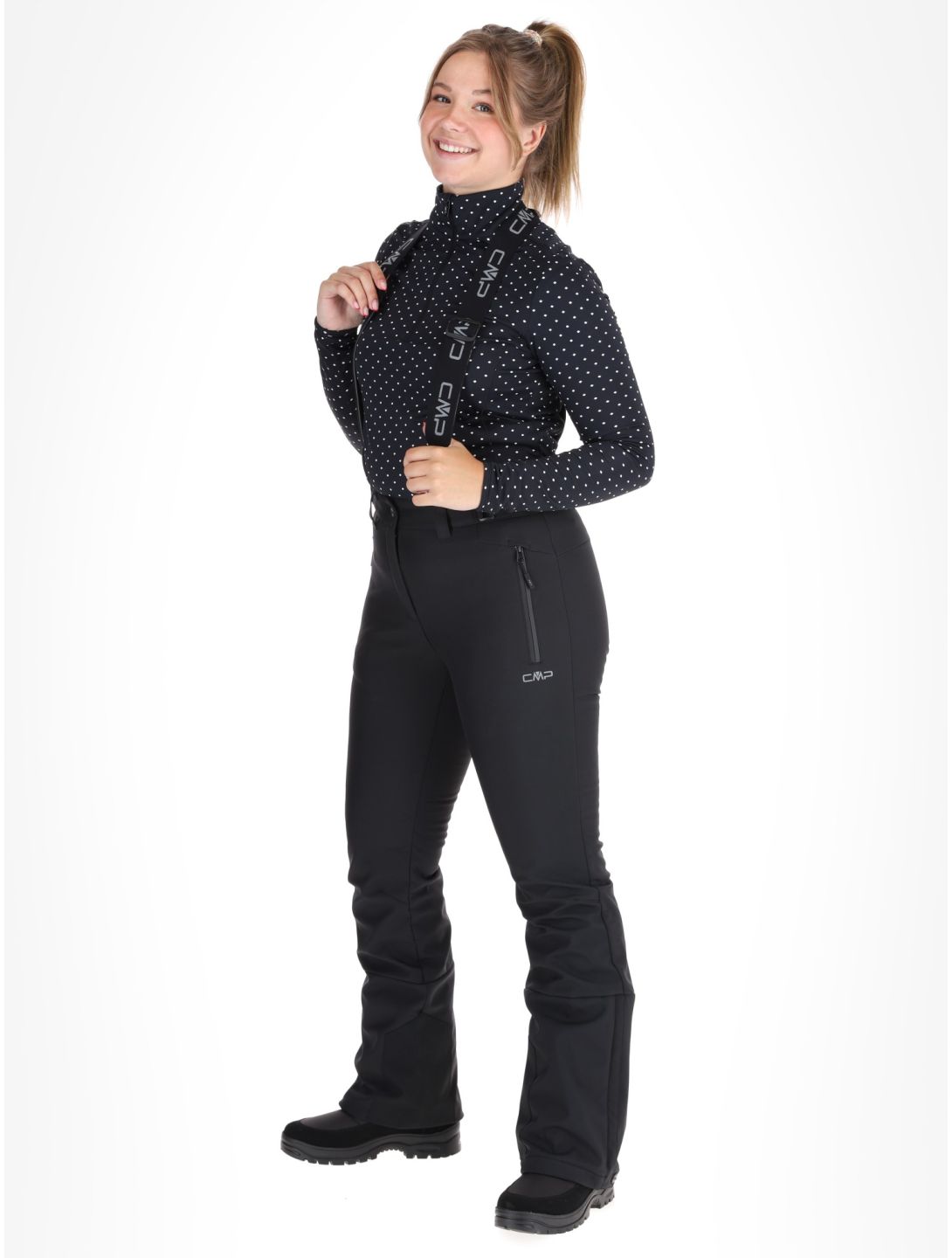 CMP, 34W4326 pantaloni da sci donna Black nero 