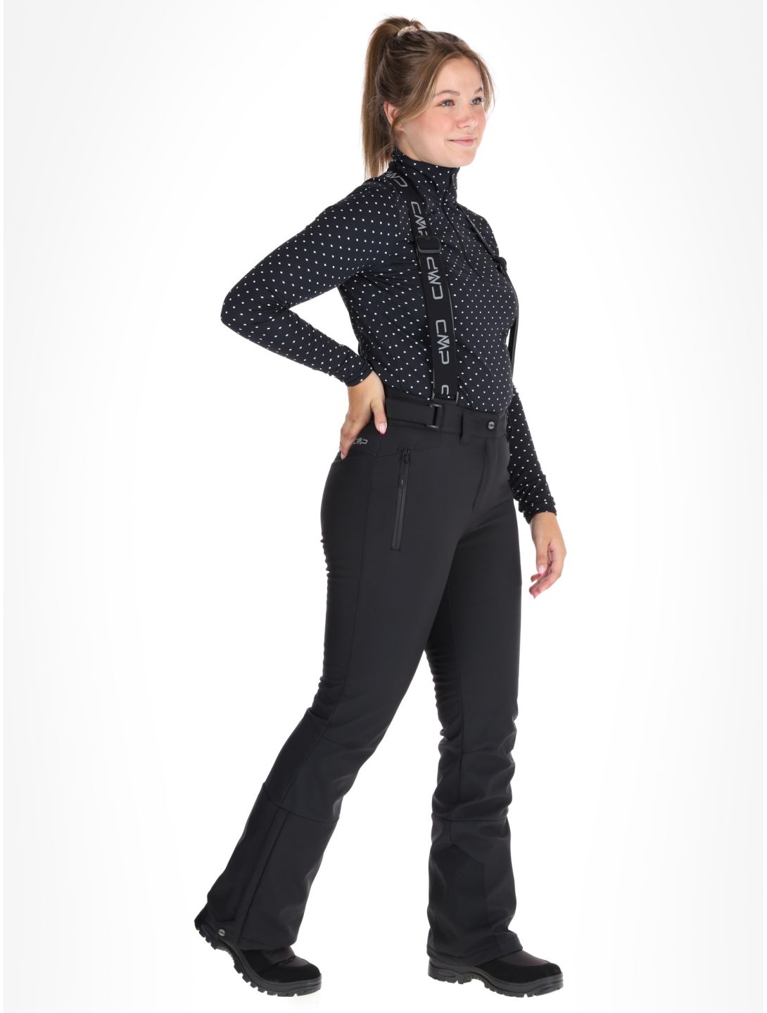 CMP, 34W4326 pantaloni da sci donna Black nero 