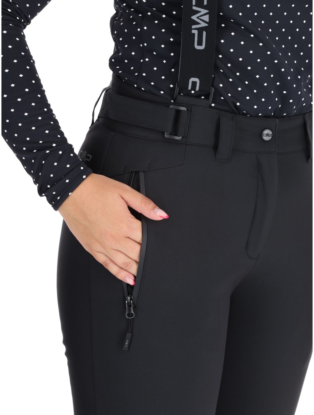 CMP, 34W4326 pantaloni da sci donna Black nero 