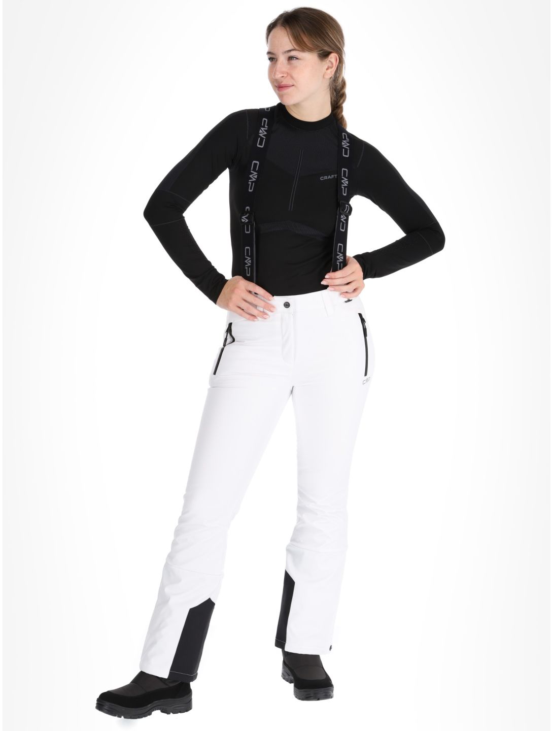 CMP, 34W4326 pantaloni da sci donna White bianco 