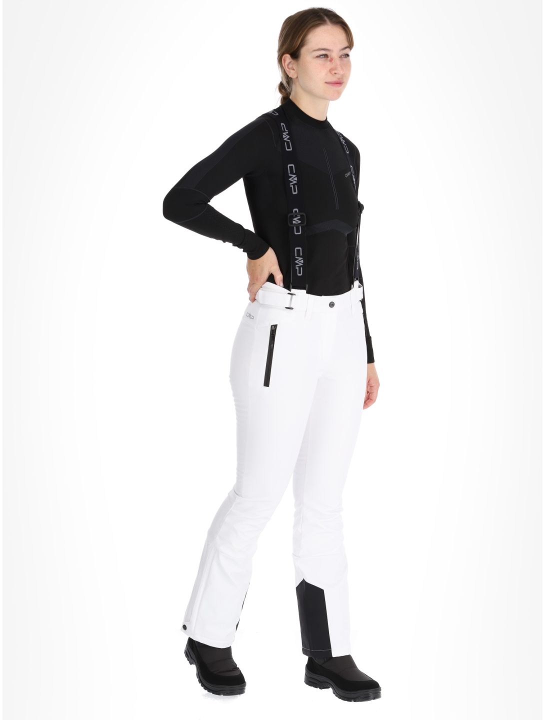 CMP, 34W4326 pantaloni da sci donna White bianco 