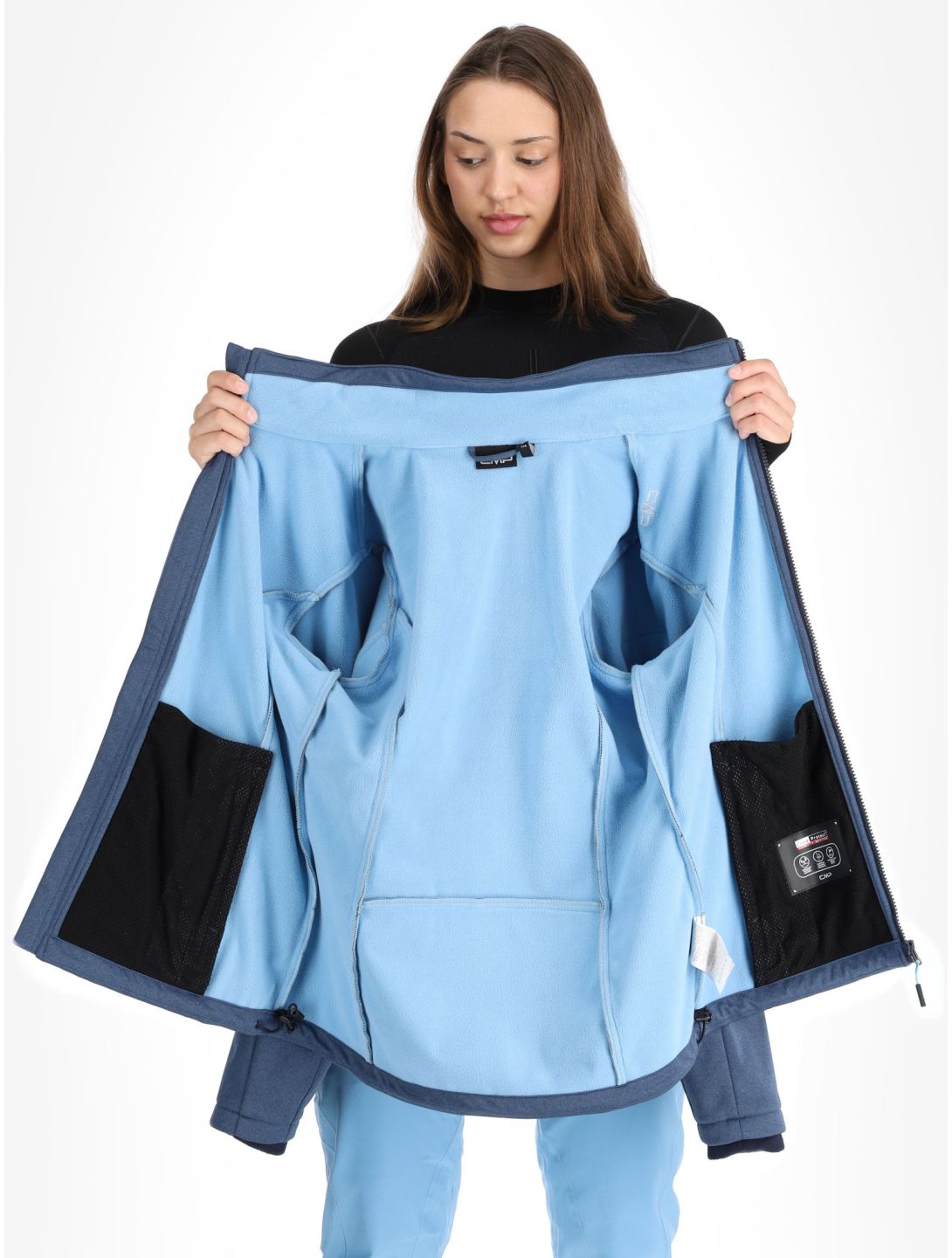 CMP, 39A5006M softshell donna Blue Melange / Niagara blu 