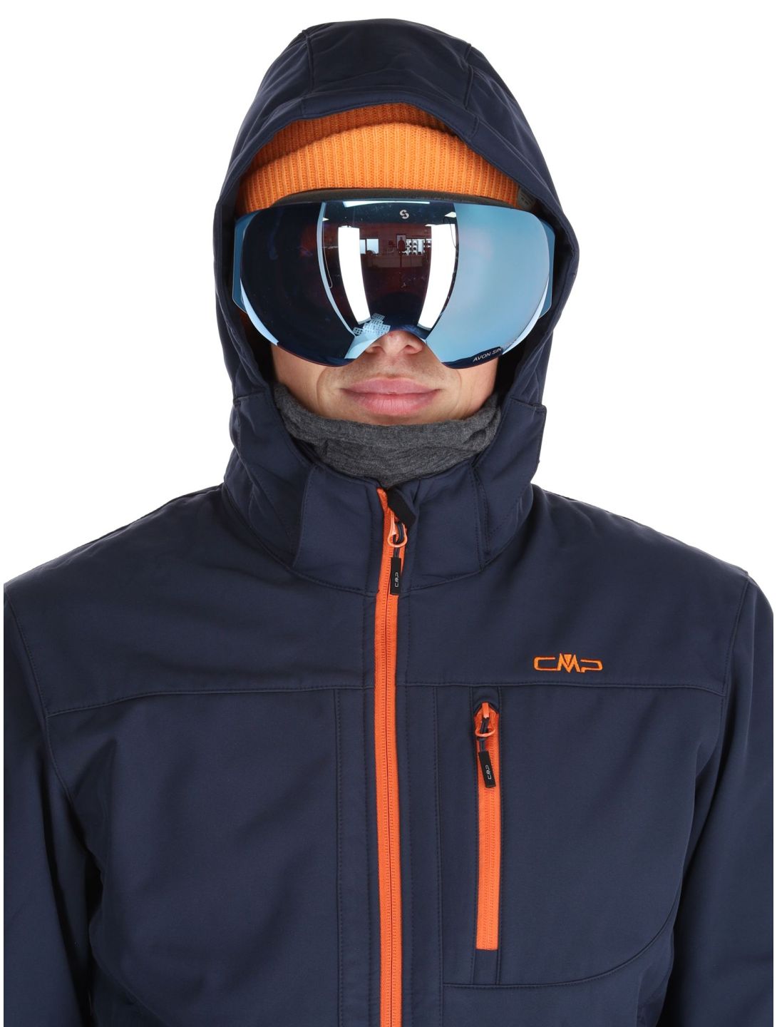 CMP, 3A01787N softshell uomo Black Blue / Jaffa blu 