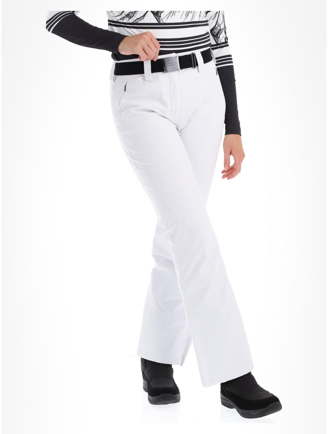 CMP, 3W05526 pantaloni da sci donna White bianco 