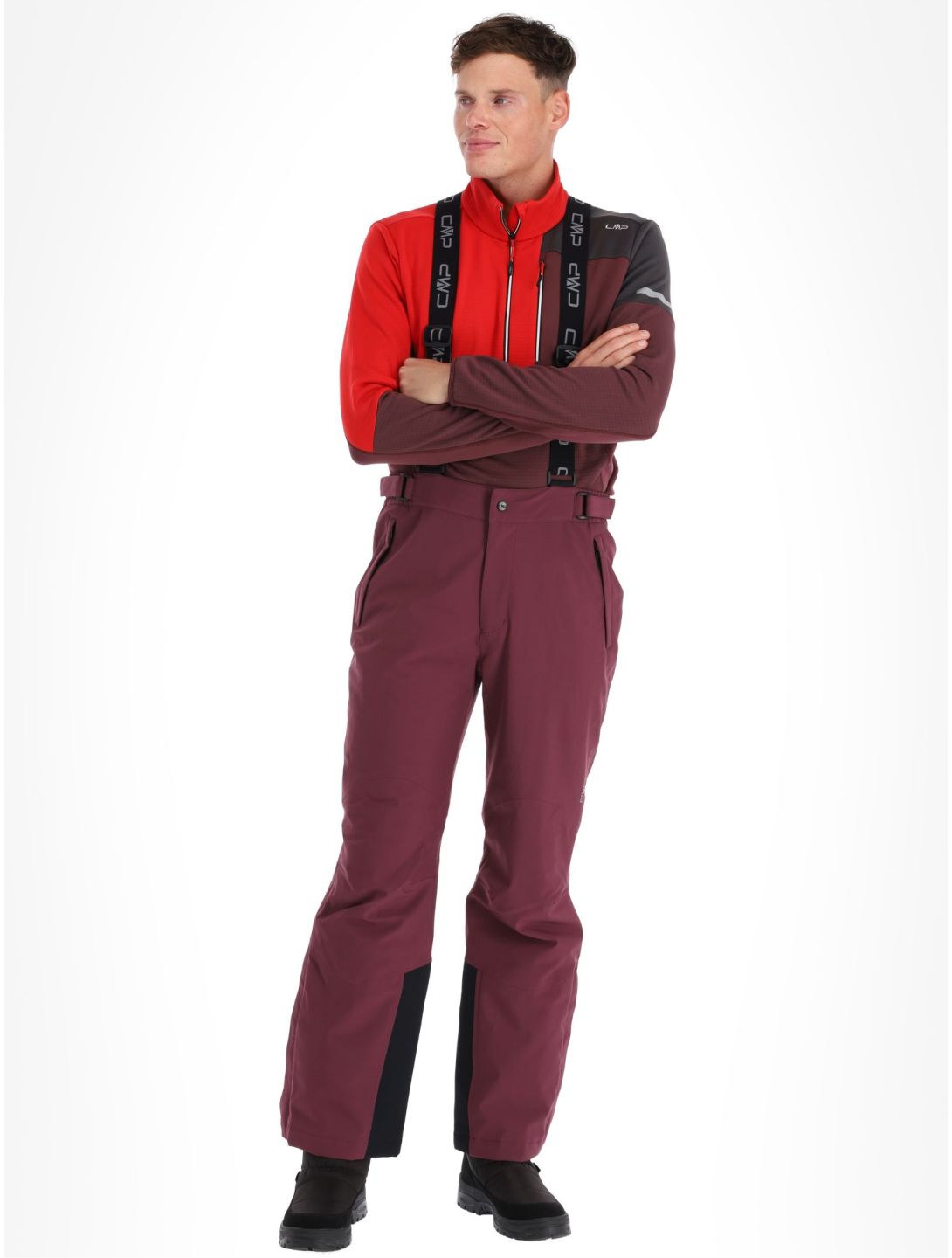 CMP, 3W17397N pantaloni da sci uomo Burgundy borgogna 