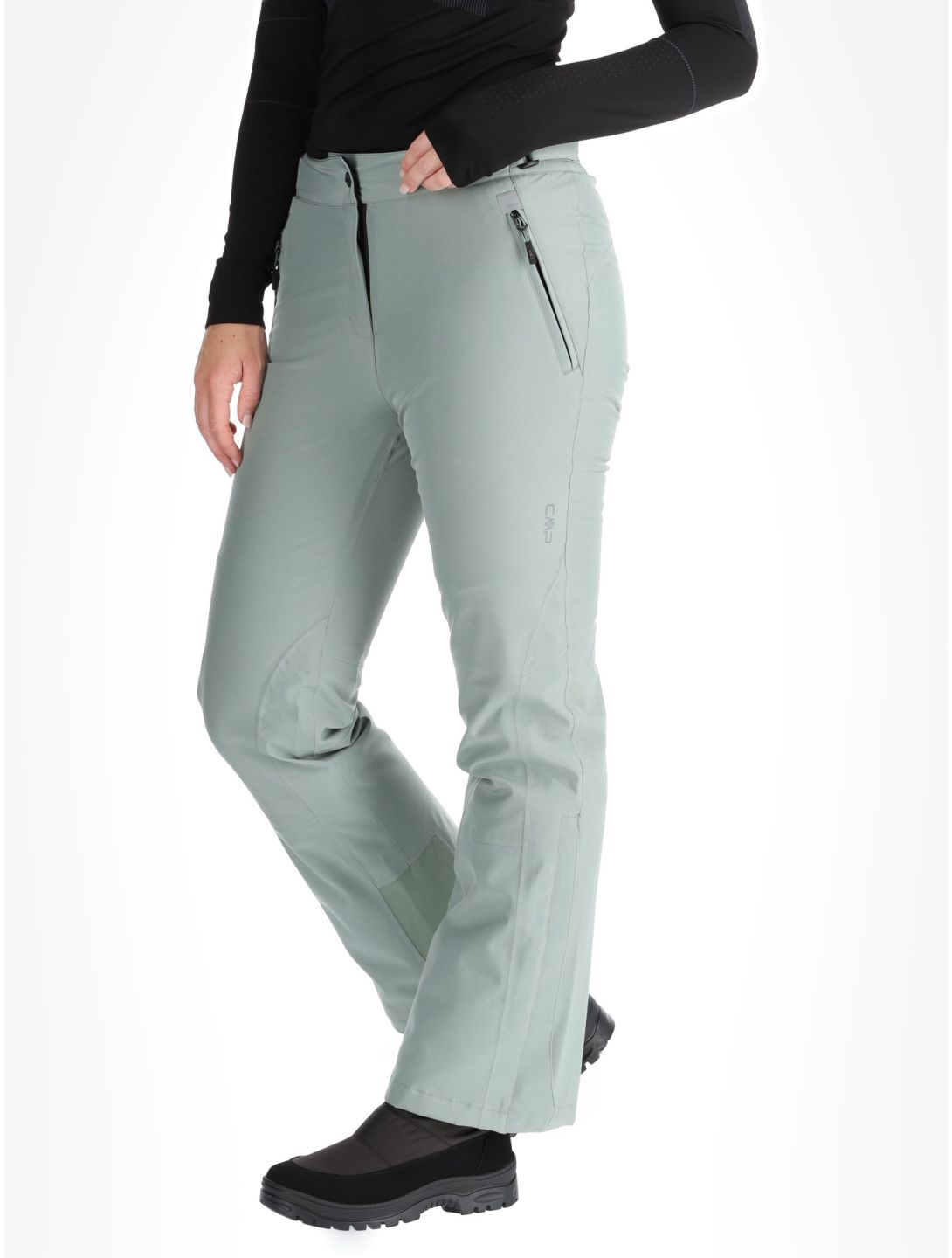 CMP, 3W18596N pantaloni da sci donna Mineral verde 