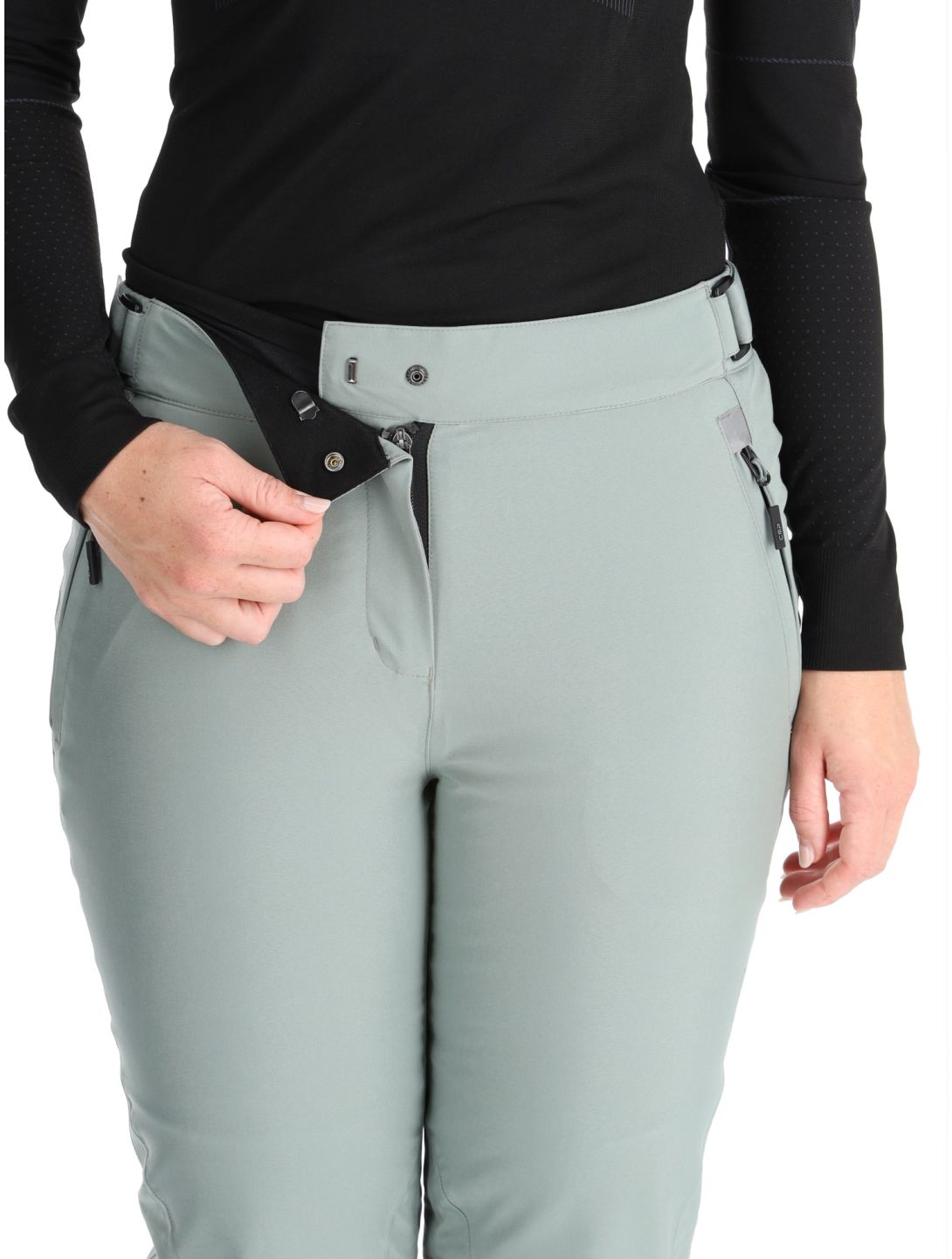 CMP, 3W18596N pantaloni da sci donna Mineral verde 