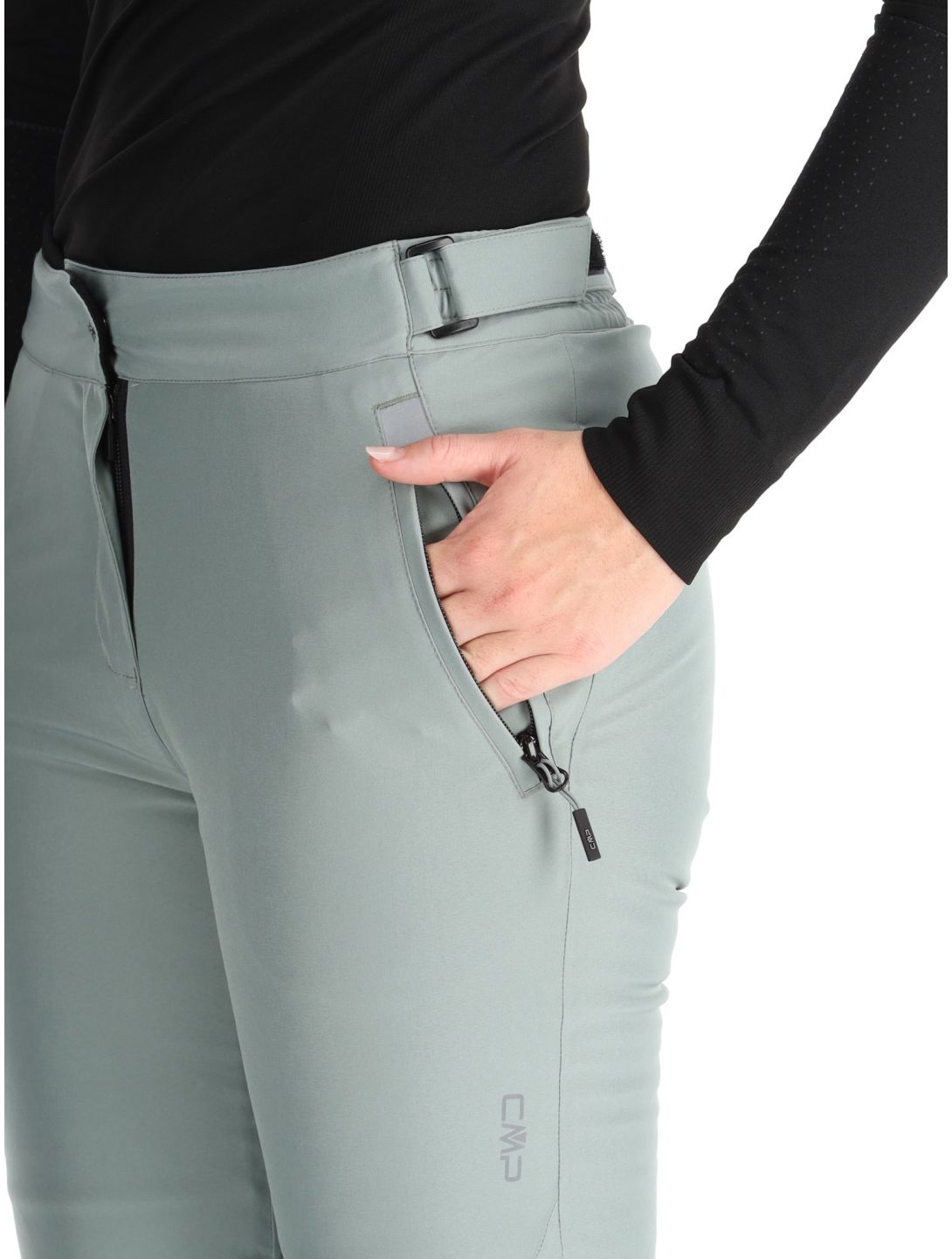 CMP, 3W18596N pantaloni da sci donna Mineral verde 