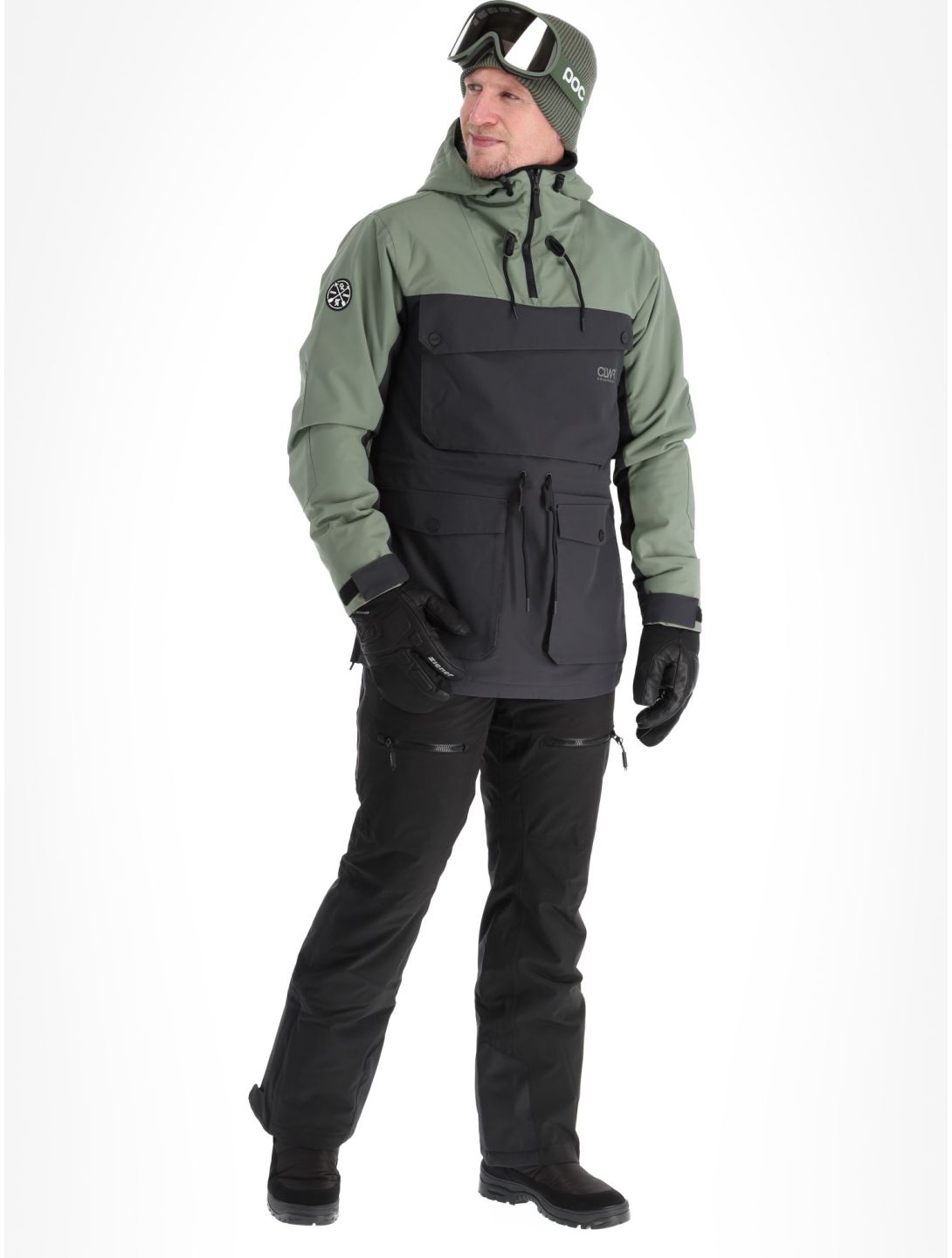 ColourWear, M Essential anorak uomo Grey Green nero, verde 