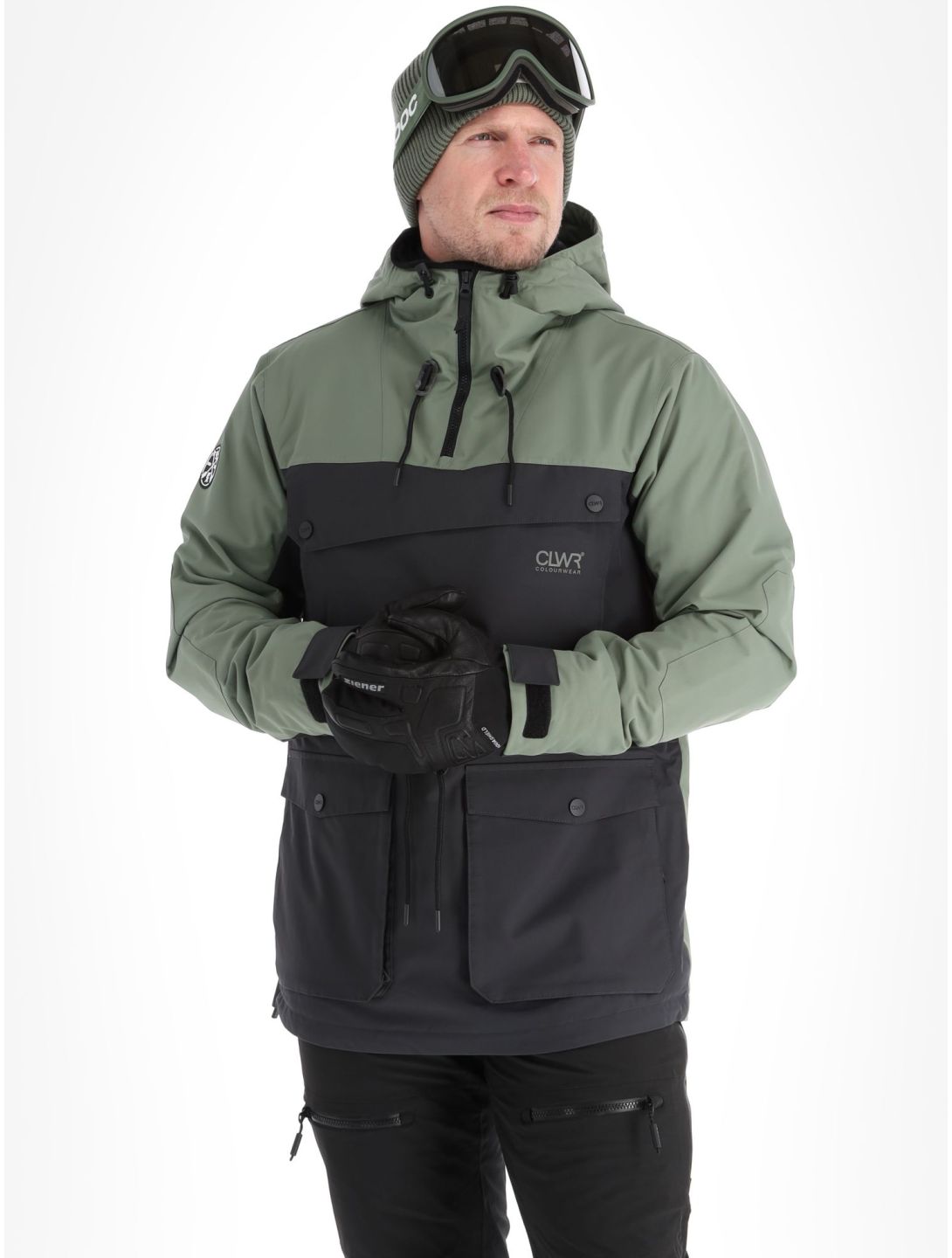 ColourWear, M Essential anorak uomo Grey Green nero, verde 