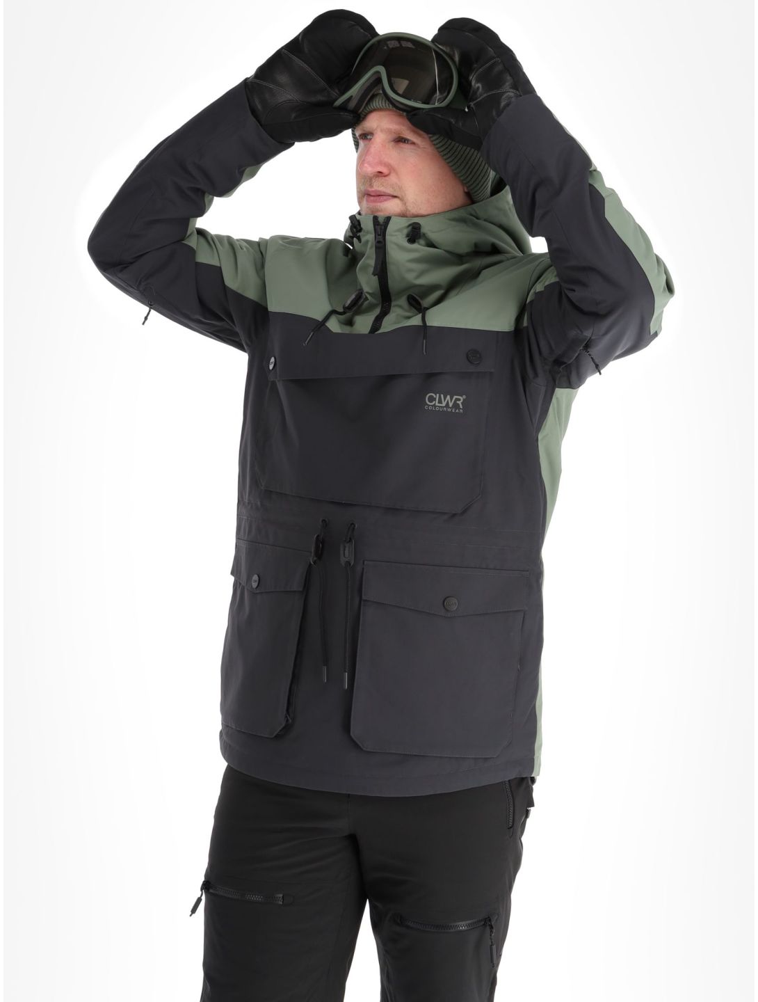 ColourWear, M Essential anorak uomo Grey Green nero, verde 