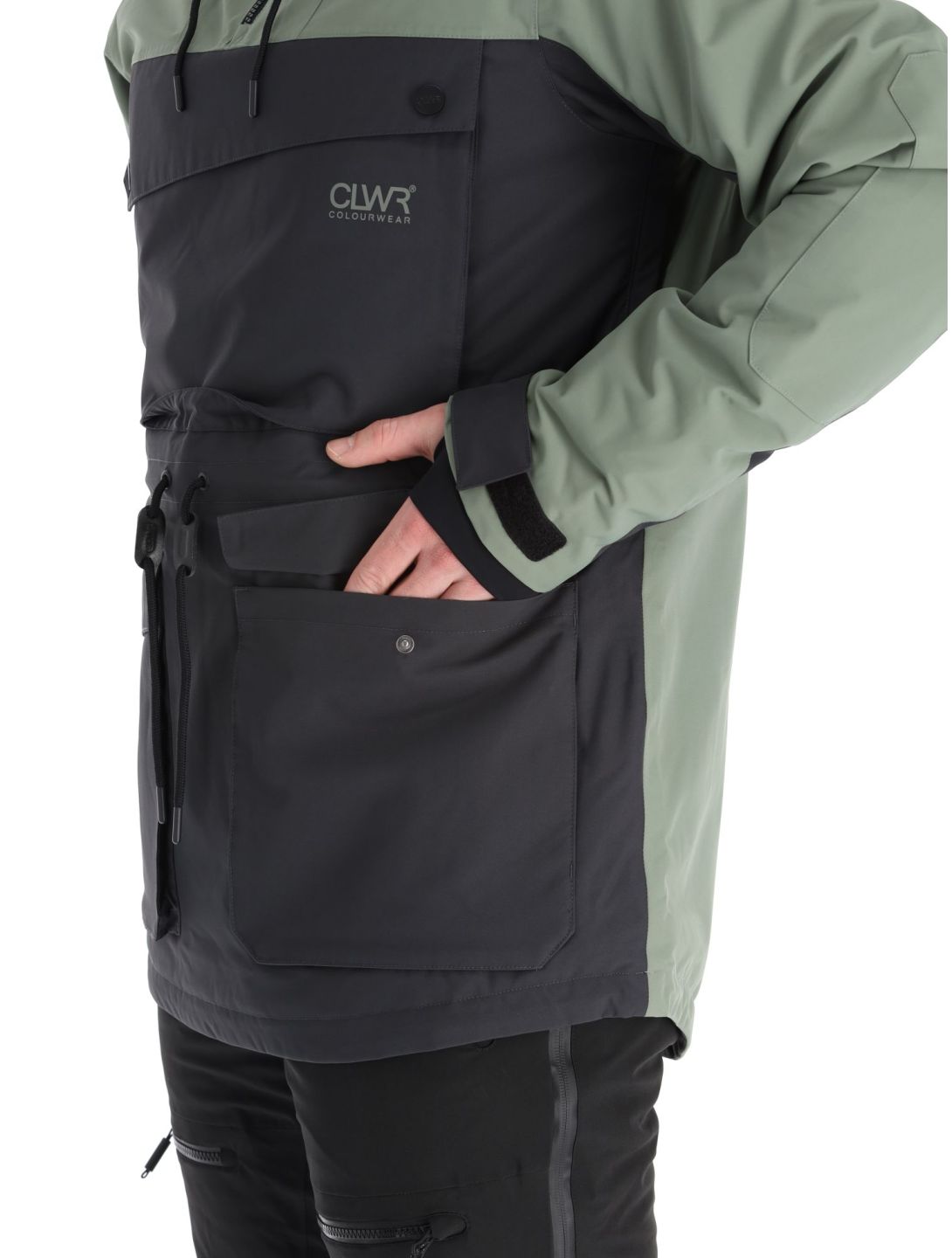 ColourWear, M Essential anorak uomo Grey Green nero, verde 