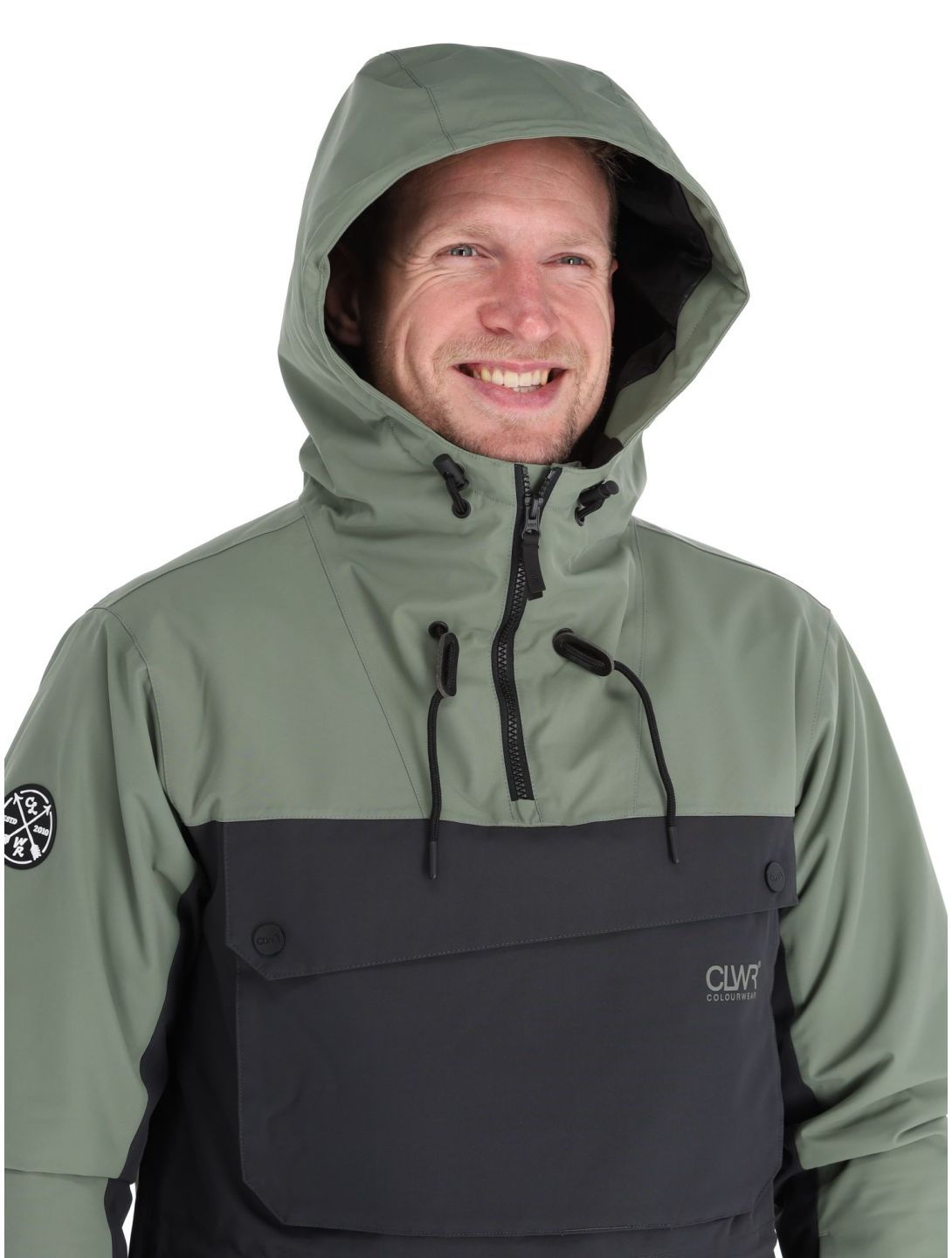 ColourWear, M Essential anorak uomo Grey Green nero, verde 