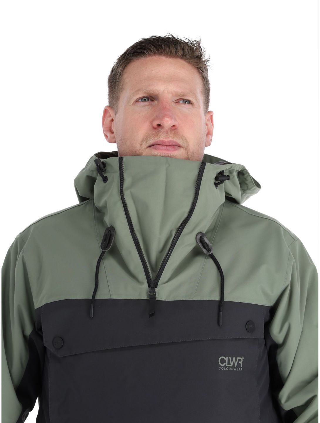 ColourWear, M Essential anorak uomo Grey Green nero, verde 