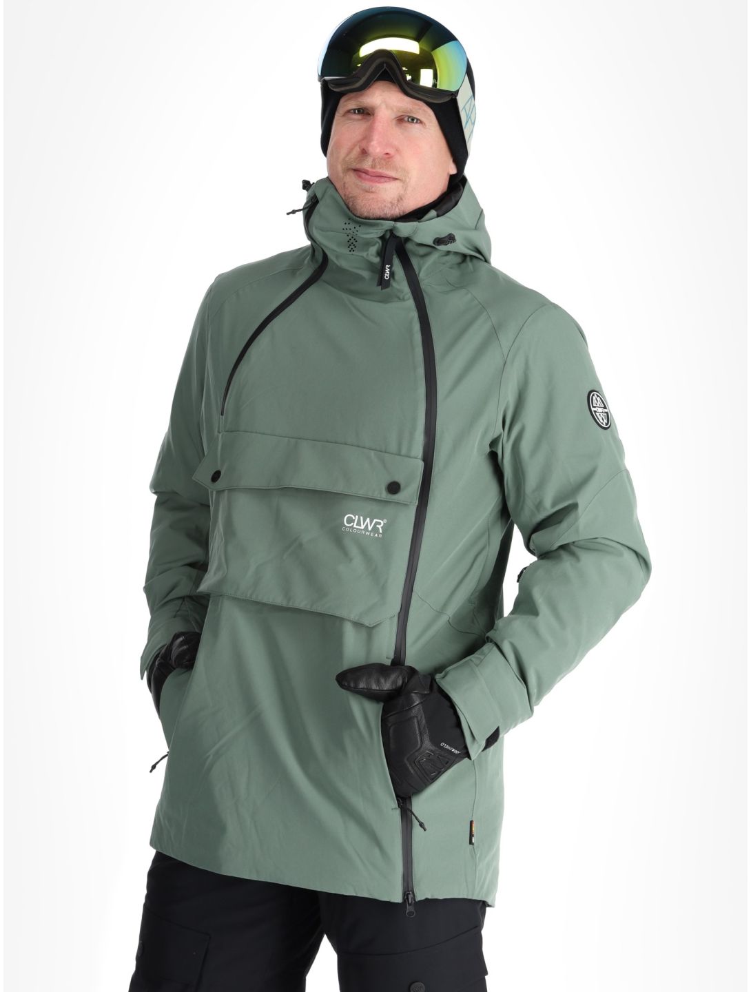 ColourWear, M Foil Anorak giacca sci uomo Dark Sage verde 