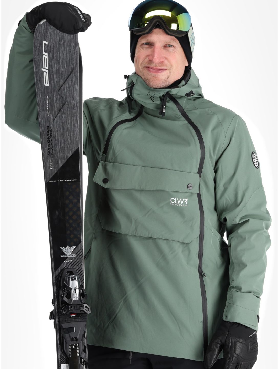 ColourWear, M Foil Anorak giacca sci uomo Dark Sage verde 