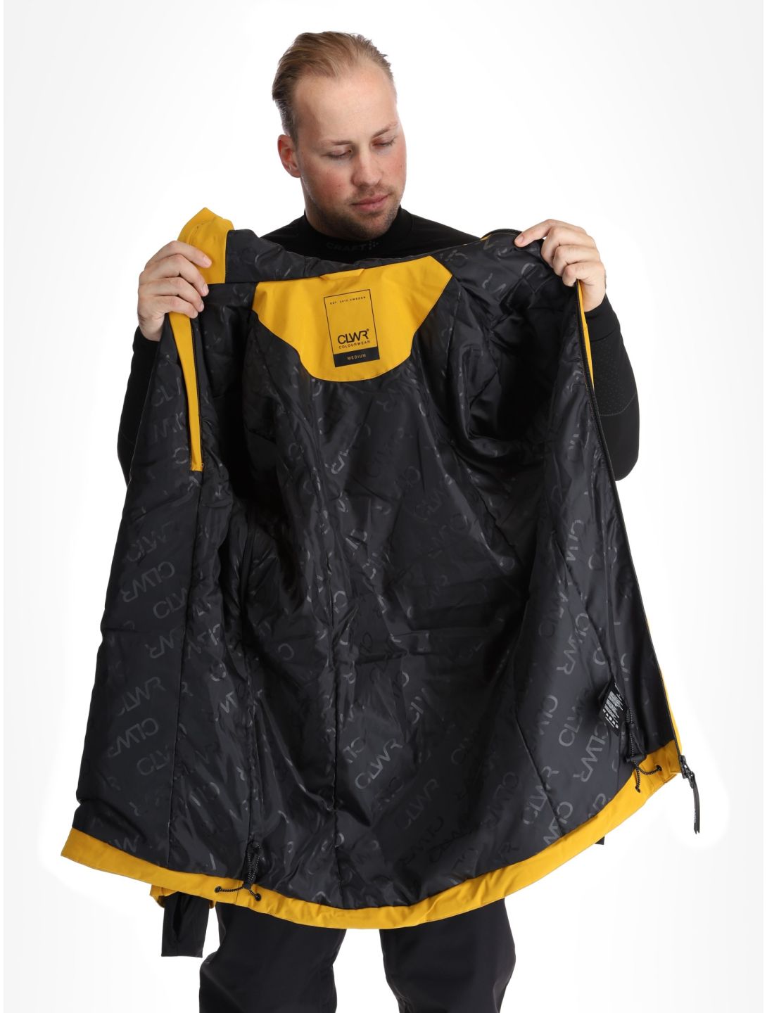 ColourWear, M Foil Anorak giacca sci uomo Yellow giallo 