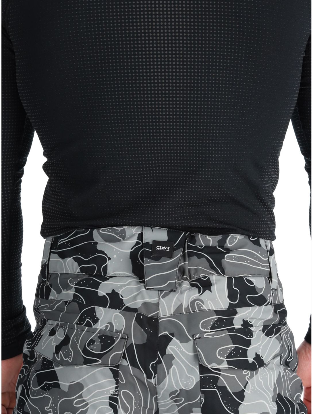 ColourWear, M Sharp pantaloni da sci uomo Black Map grigio, nero 