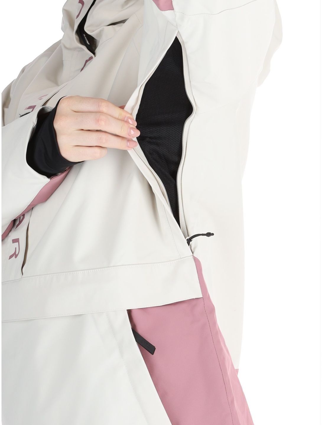 ColourWear, W Signature anorak donna Off-White bianco, viola 