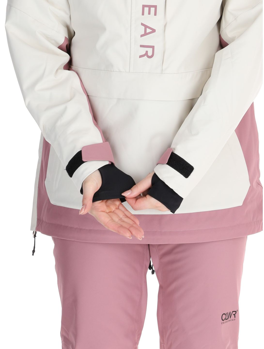 ColourWear, W Signature anorak donna Off-White bianco, viola 