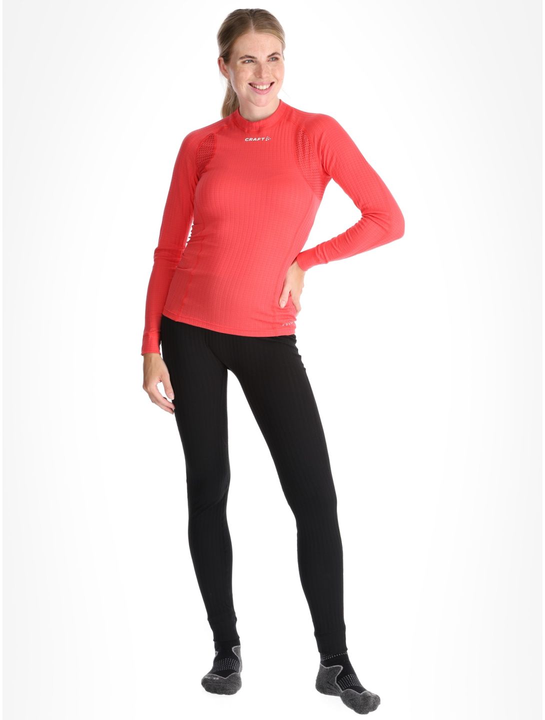 Craft, Active Extreme X Crewneck LS maglia termica donna Cheer rosso 