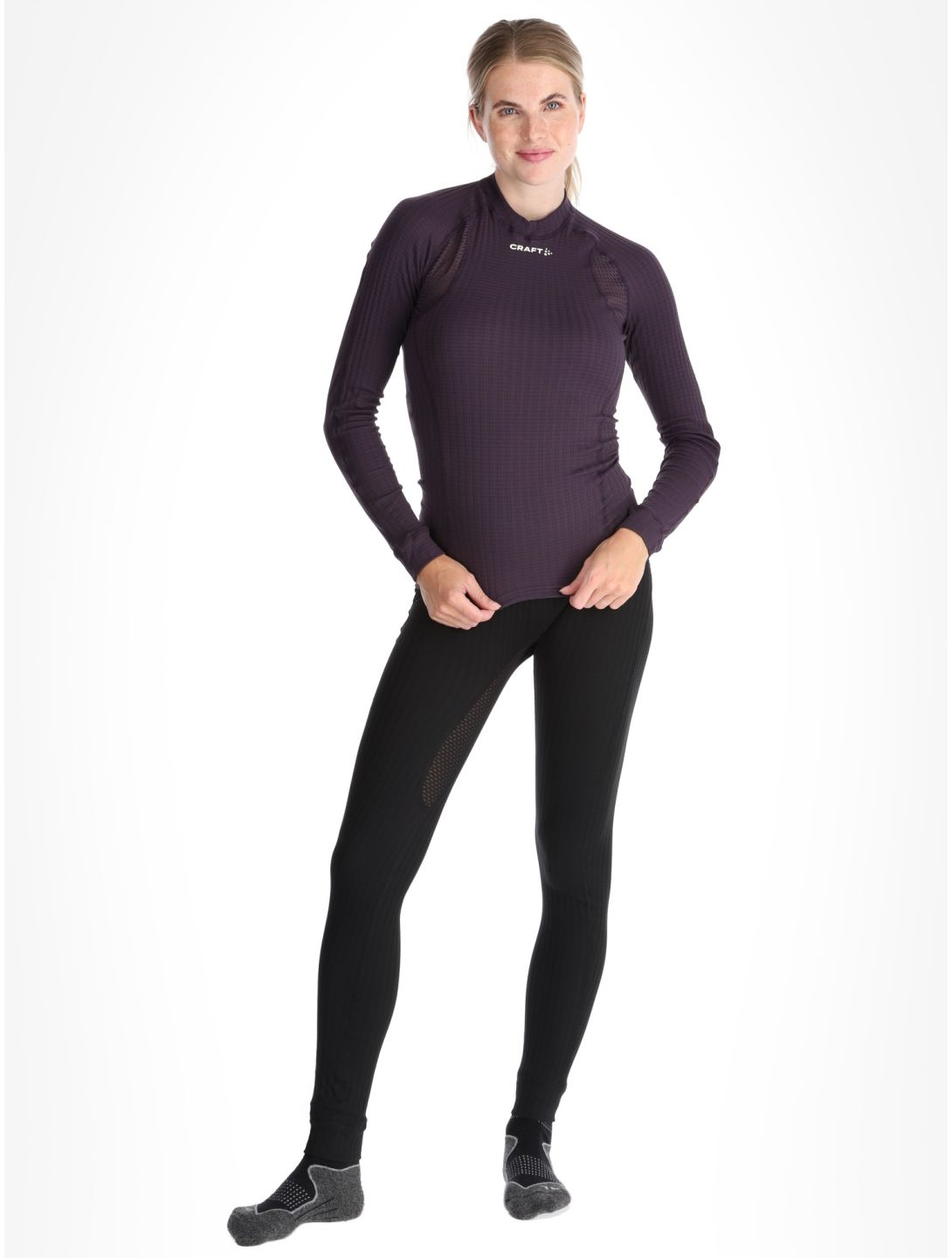 Craft, Active Extreme X Crewneck LS maglia termica donna DK Plum viola 