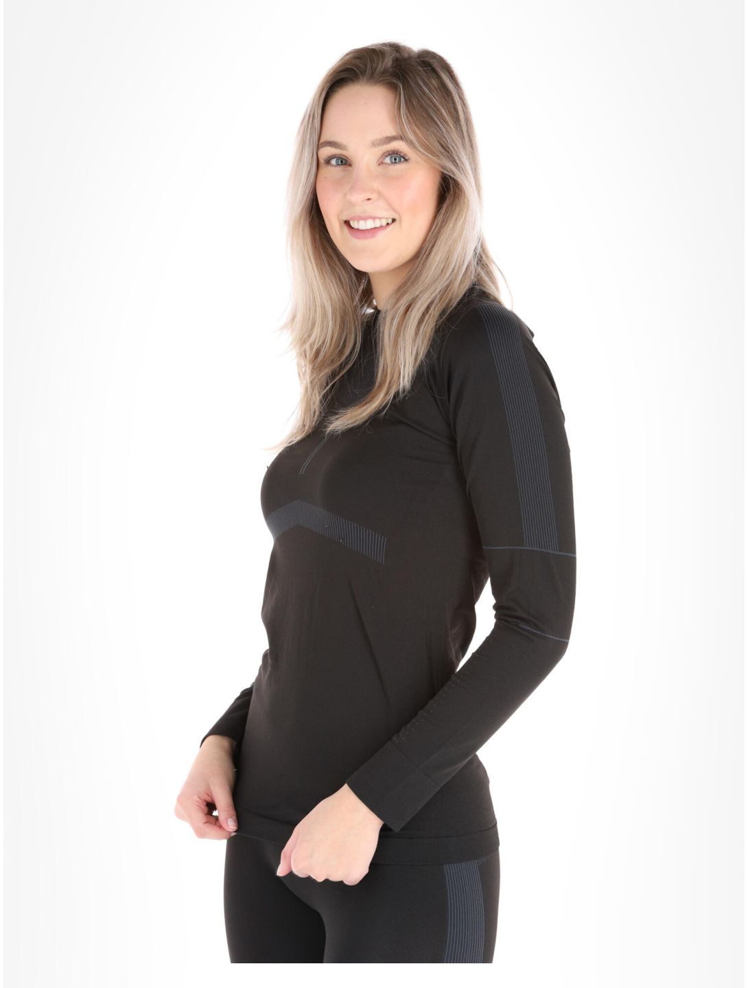 Craft, Active Intensity Crewneck LS maglia termica donna Black / Asphalt nero 