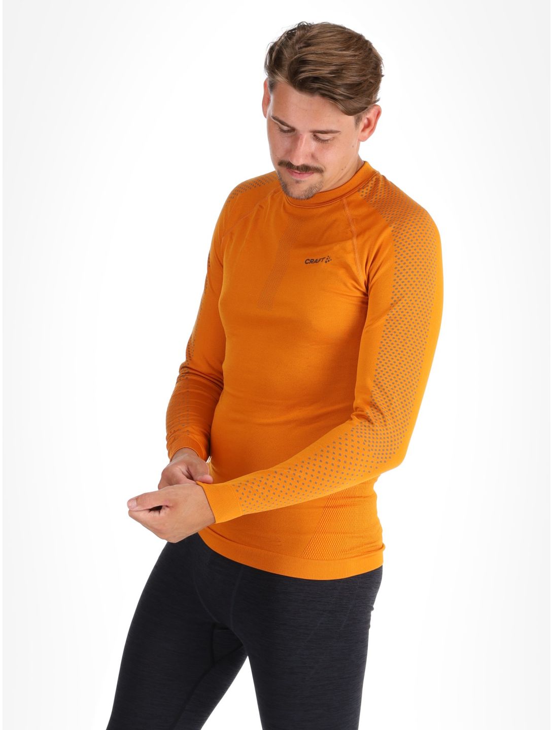 Craft, Adv Warm Intensity LS maglia termica uomo Cara / Granite arancio, grigio 