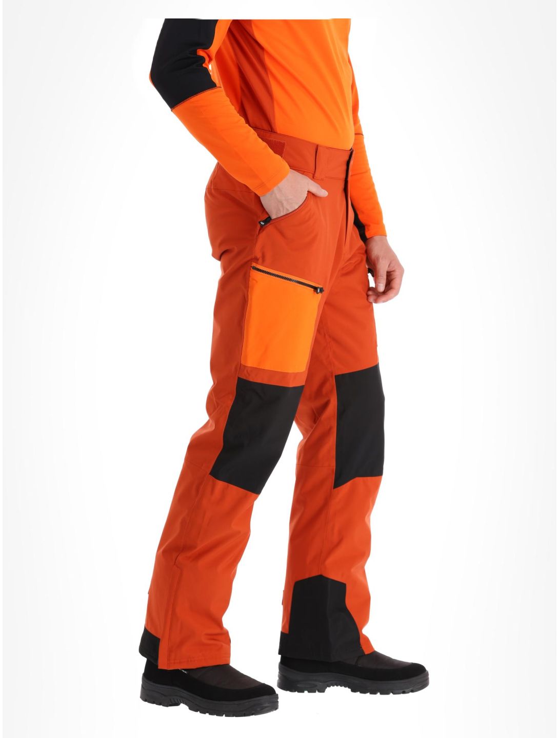 Dare2b, Baseplate pantaloni da sci uomo Rooibos Tea / Puffins Orange arancio 