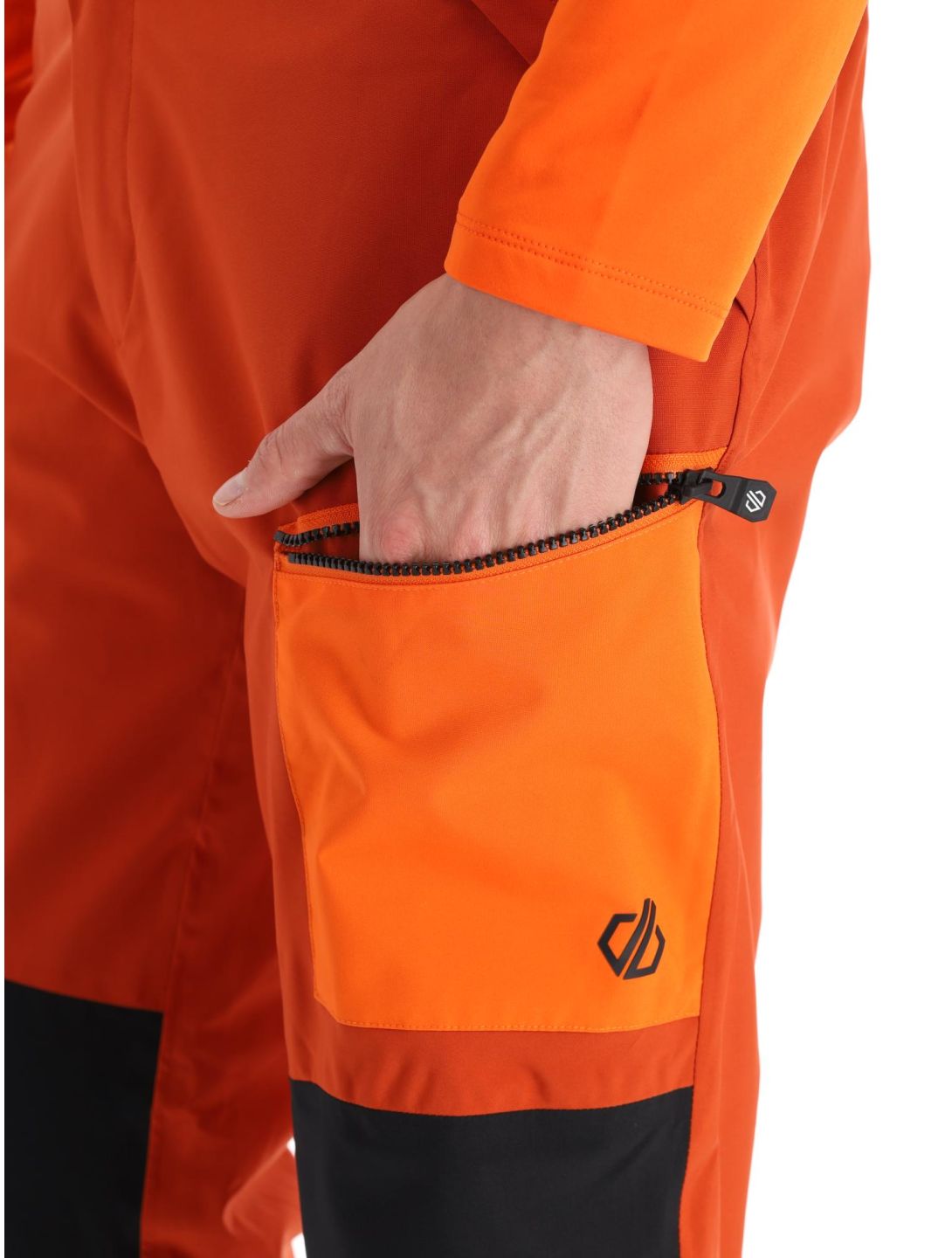 Dare2b, Baseplate pantaloni da sci uomo Rooibos Tea / Puffins Orange arancio 