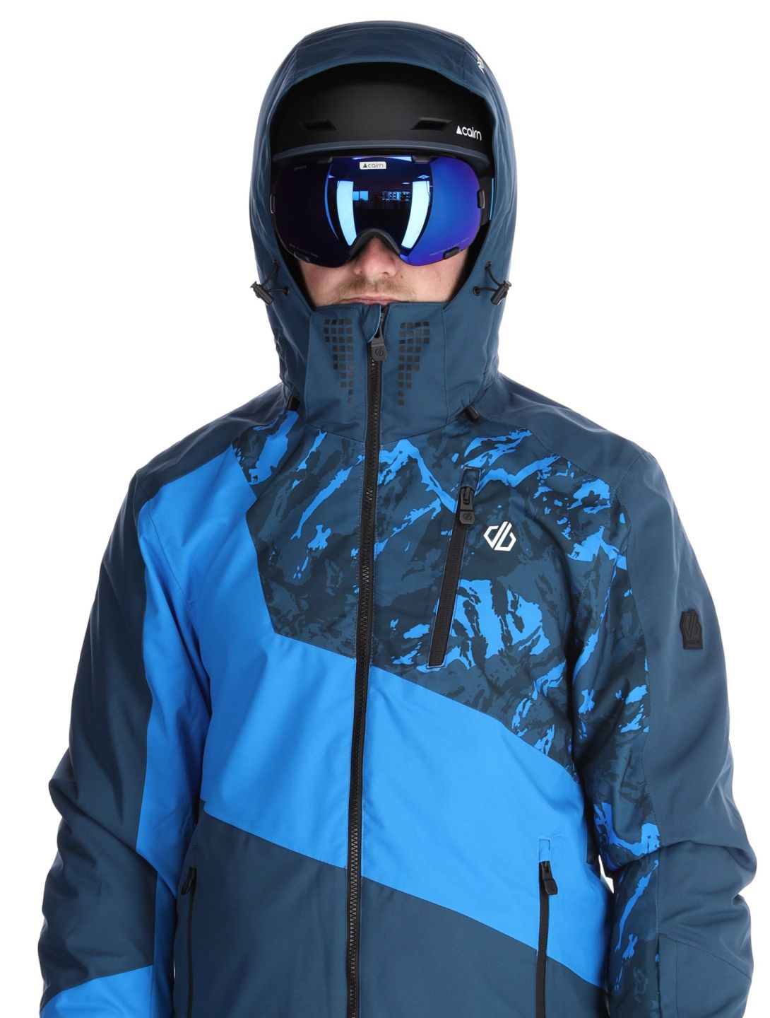 Dare2b, Baseplate II giacca sci uomo Moonlight Denim / Athletic Blue Mountain Print blu 