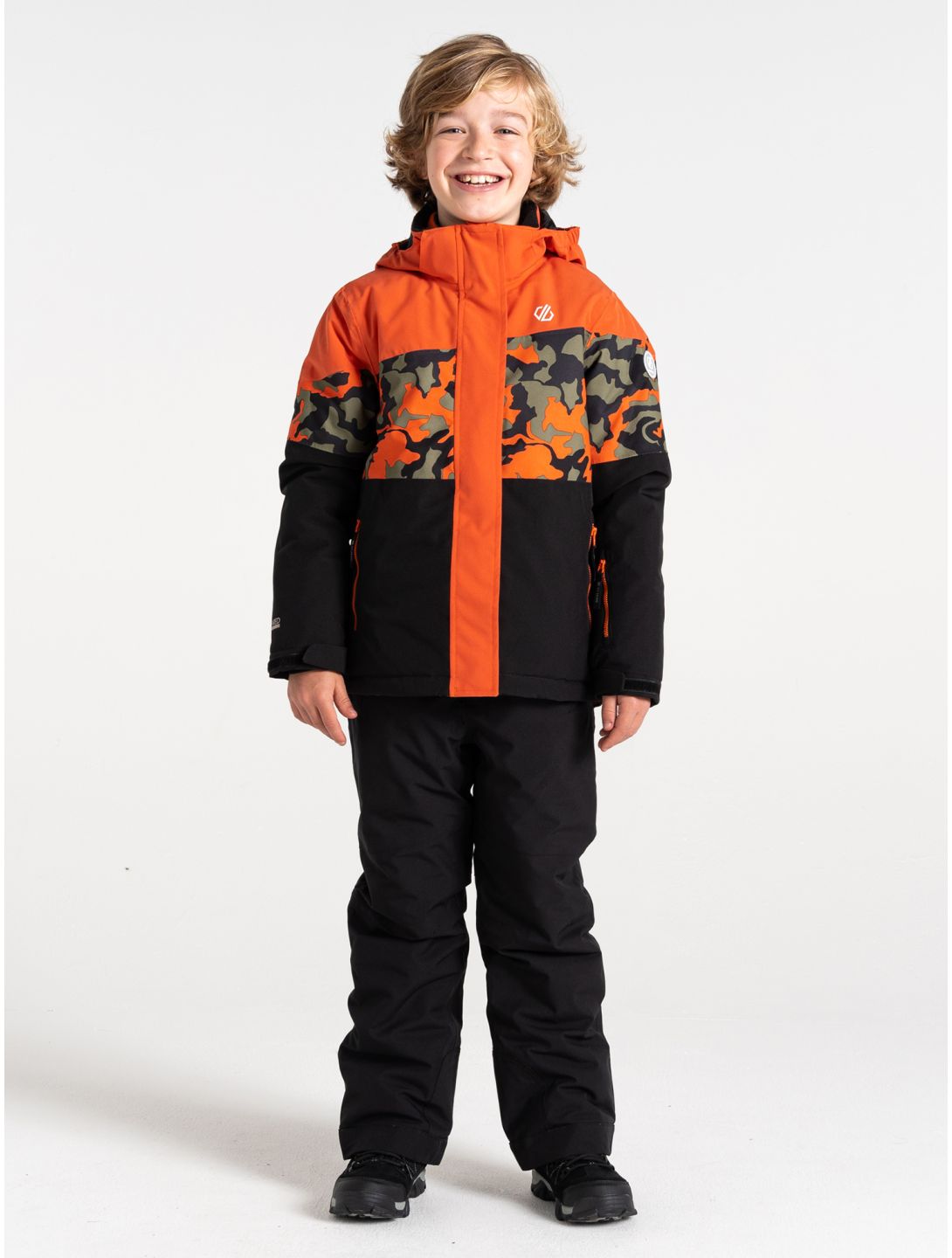 Dare2b, Humour III giacca sci bambino Orange Rust / Orange Rust Camo Print / Black arancio, nero 