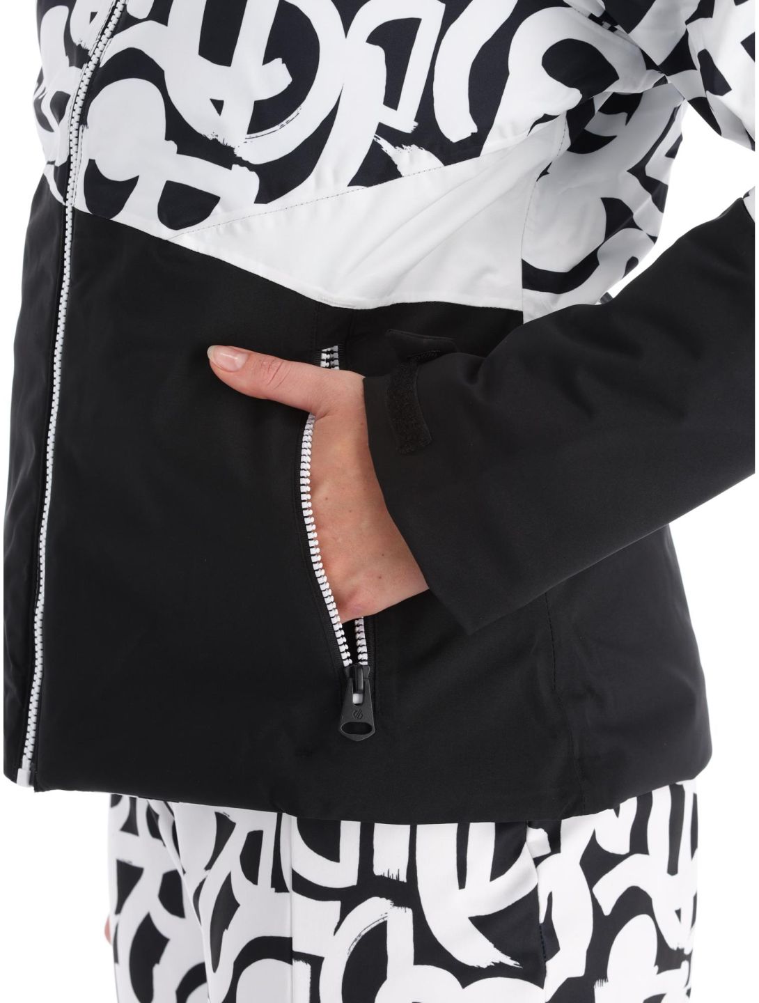 Dare2b, Ice giacca sci donna Black and White Graffiti Print / Black bianco, nero 