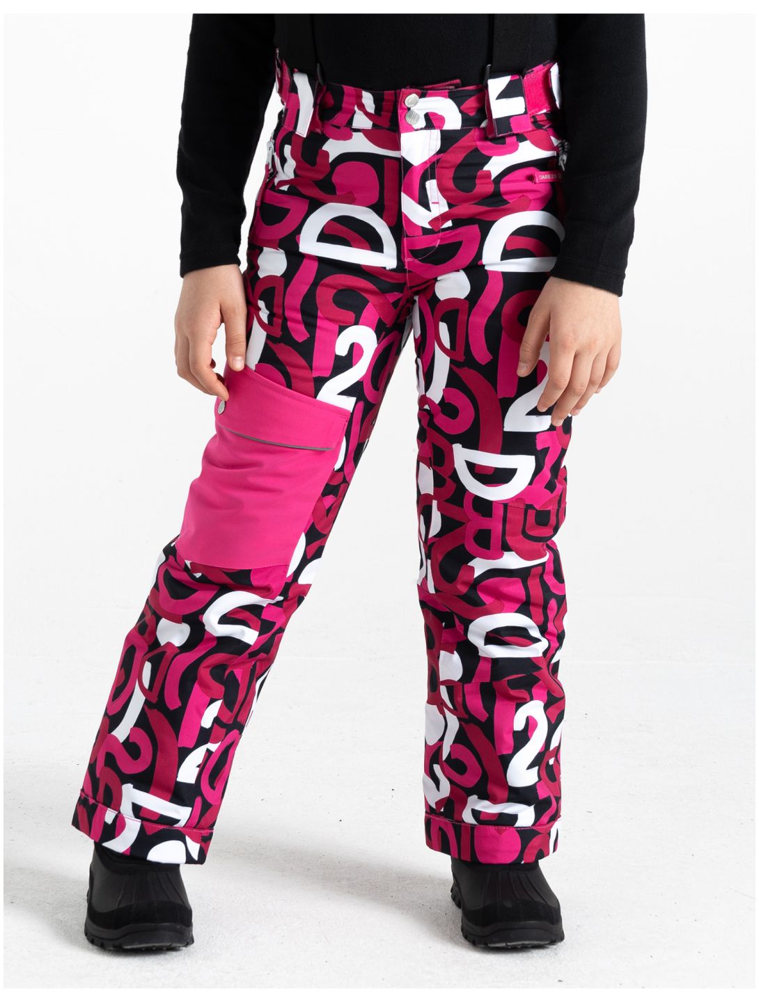 Dare2b, Pow pantaloni da sci bambino Kids Ski Graffiti Print rosso 