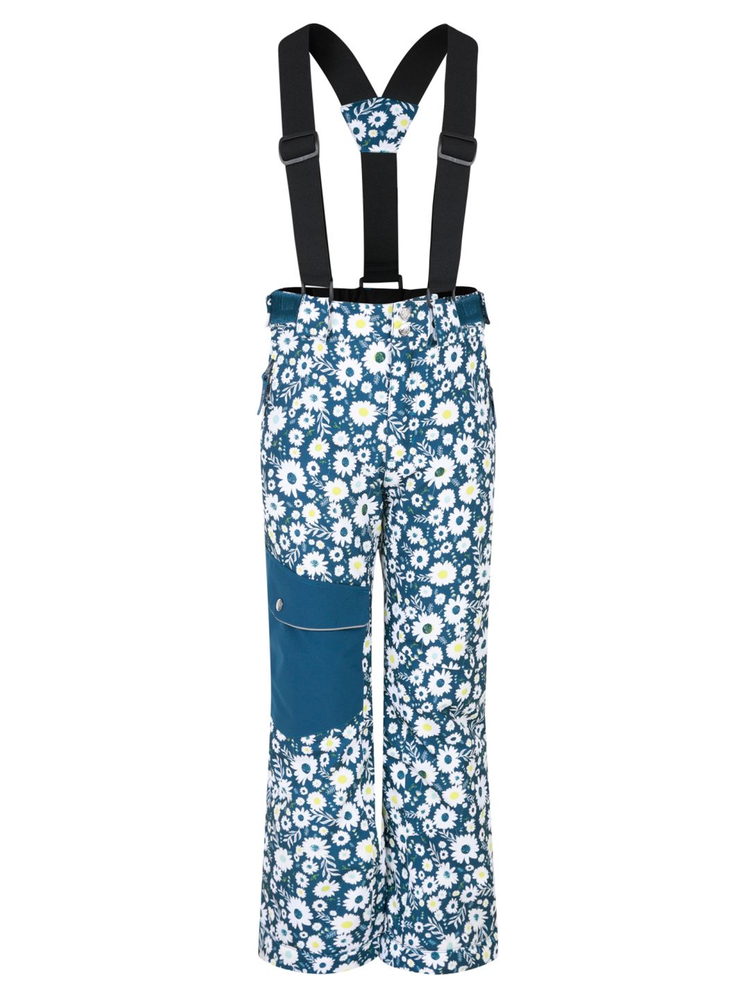 Dare2b, Pow pantaloni da sci bambino Moonlight Denim Daisy Print blu 