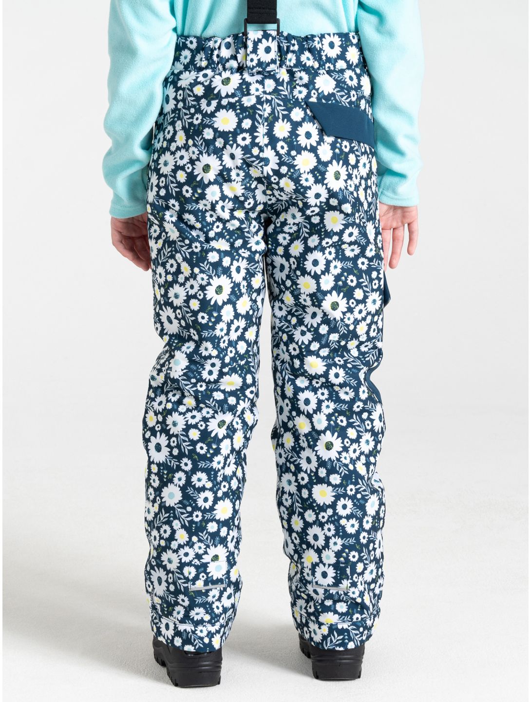 Dare2b, Pow pantaloni da sci bambino Moonlight Denim Daisy Print blu 