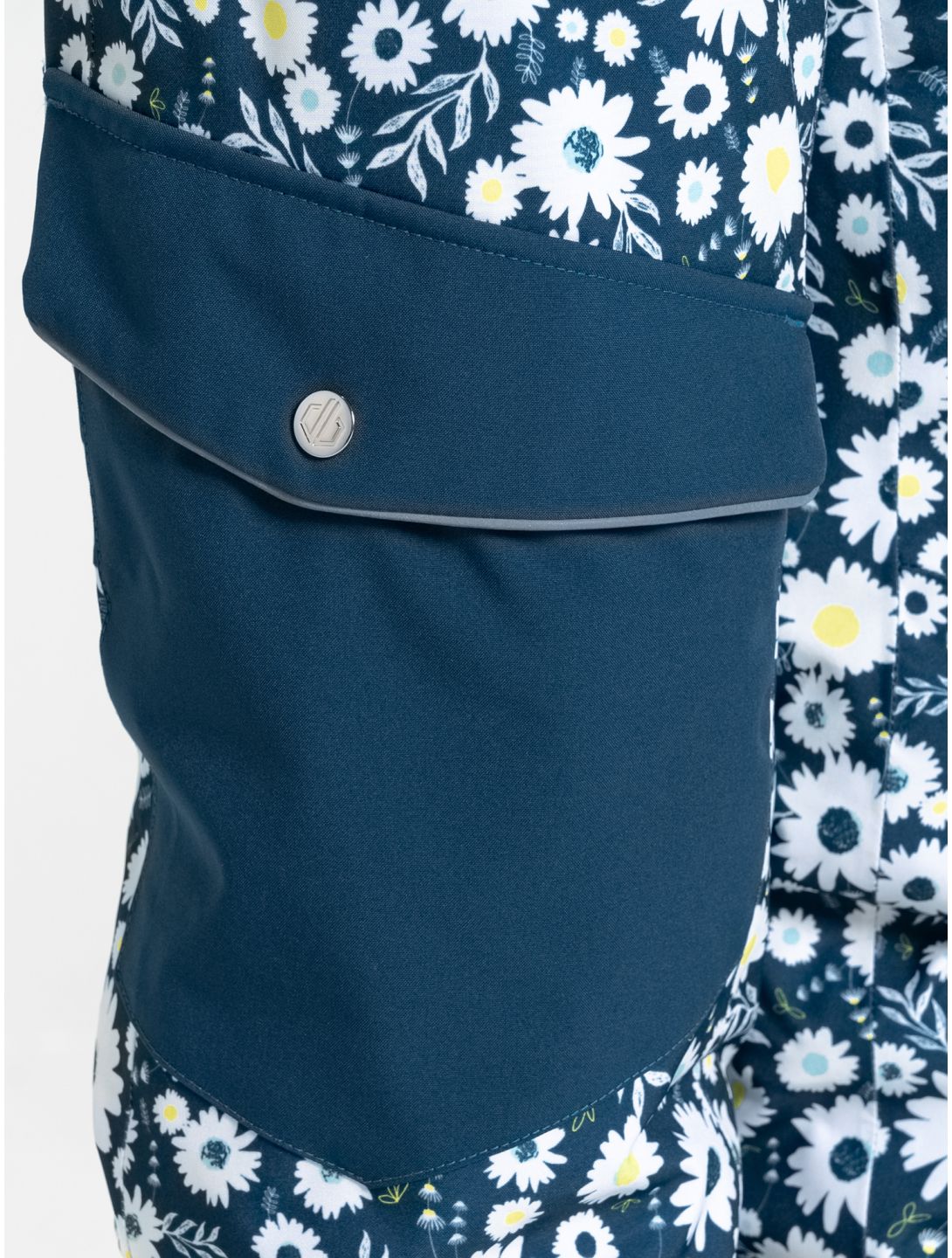 Dare2b, Pow pantaloni da sci bambino Moonlight Denim Daisy Print blu 