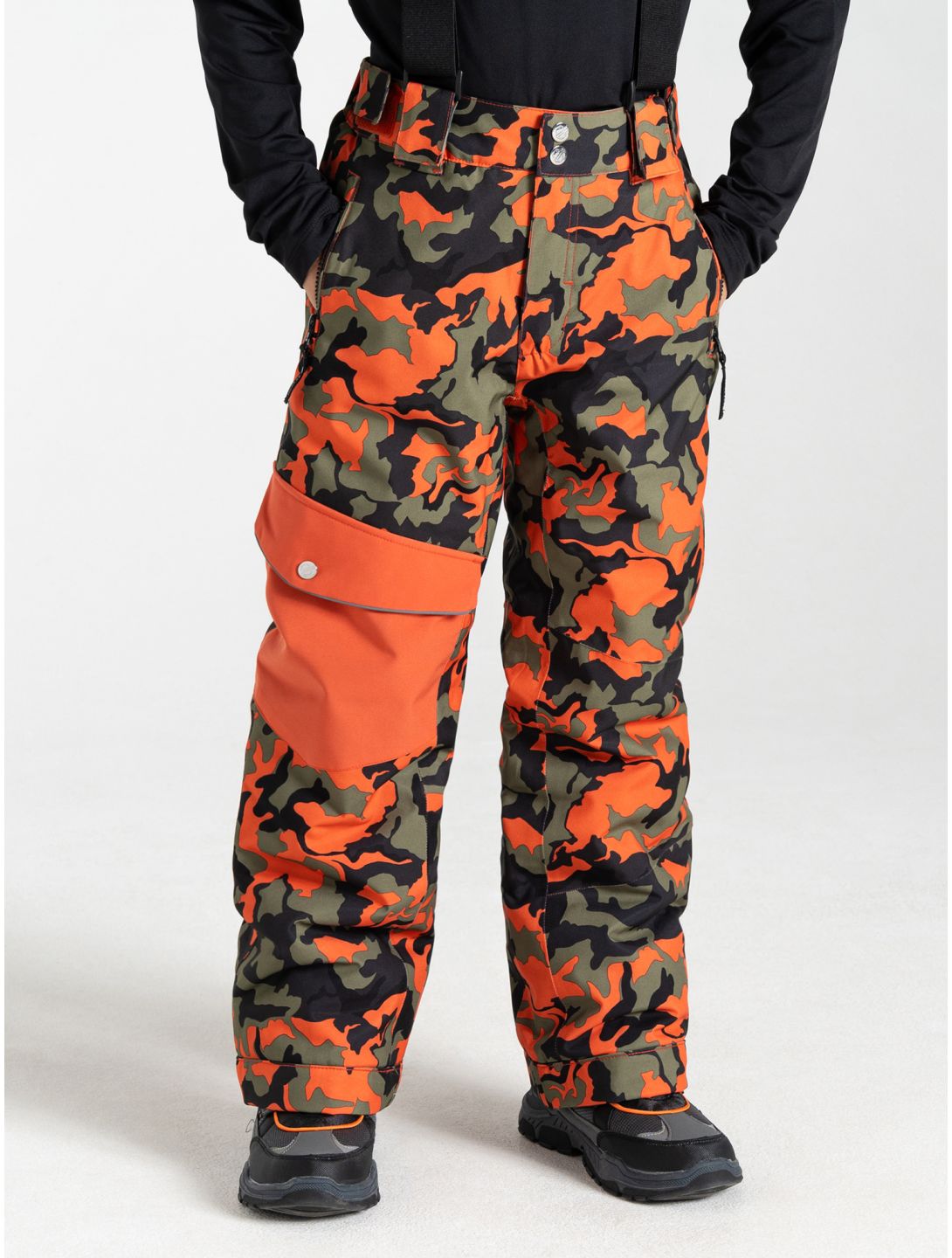 Dare2b, Pow pantaloni da sci bambino Orange Rust Camo Print arancio 